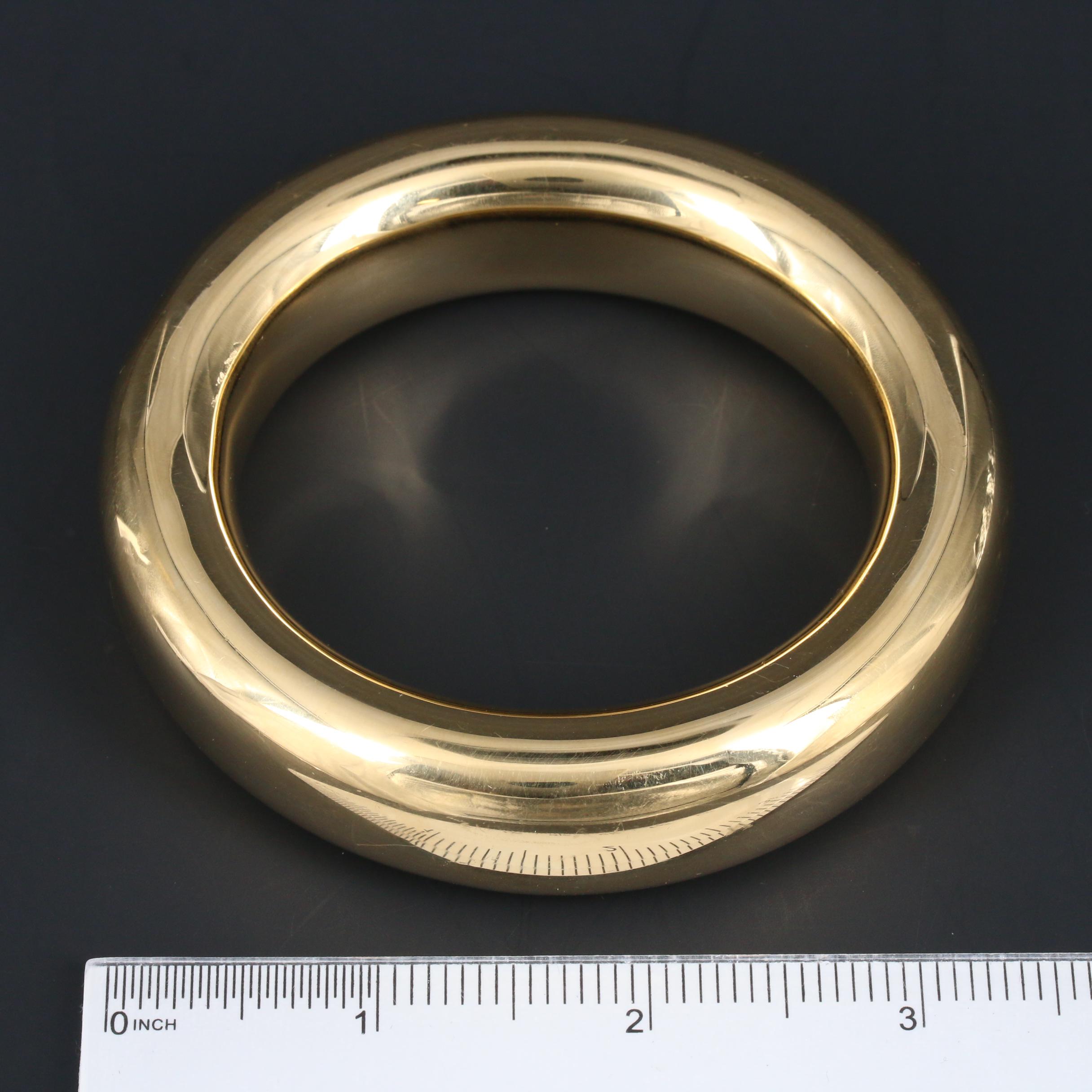 Elsa Peretti for Tiffany & Co. 18K Yellow Gold "Doughnut" Bangle Bracelet