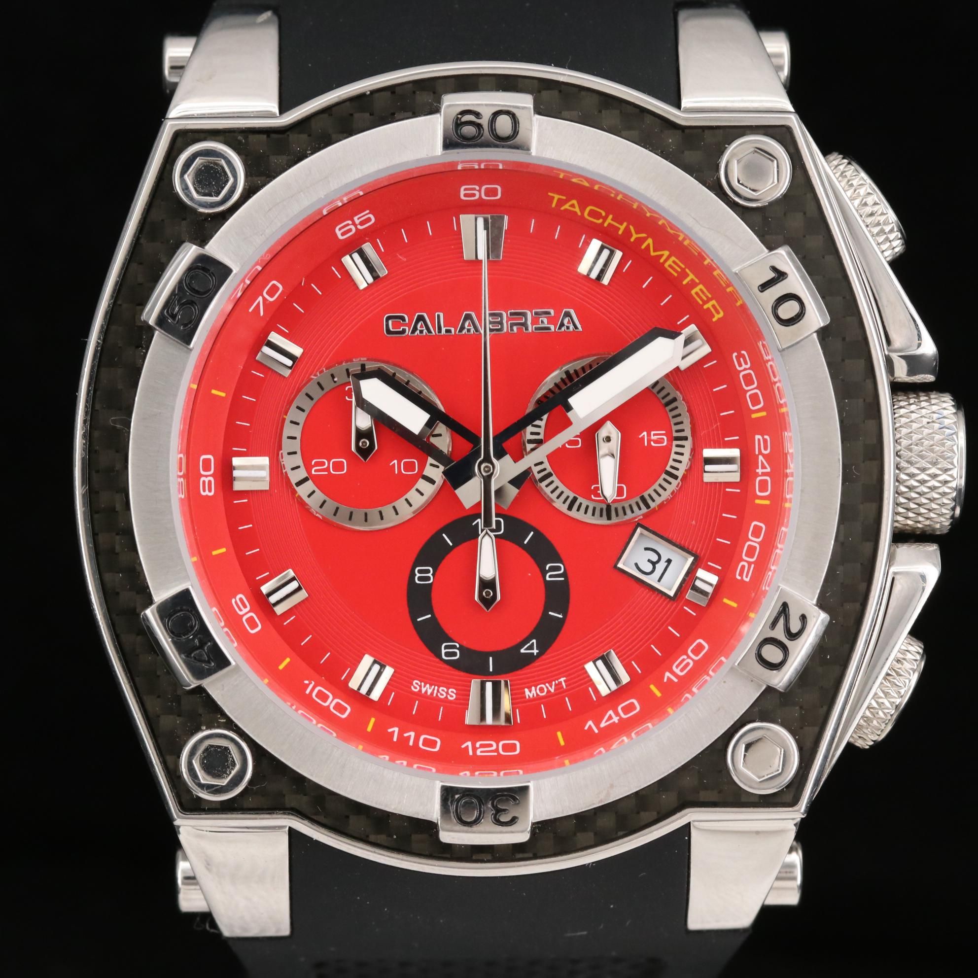 Calabria Stainless Steel Quartz Chronograph Watch