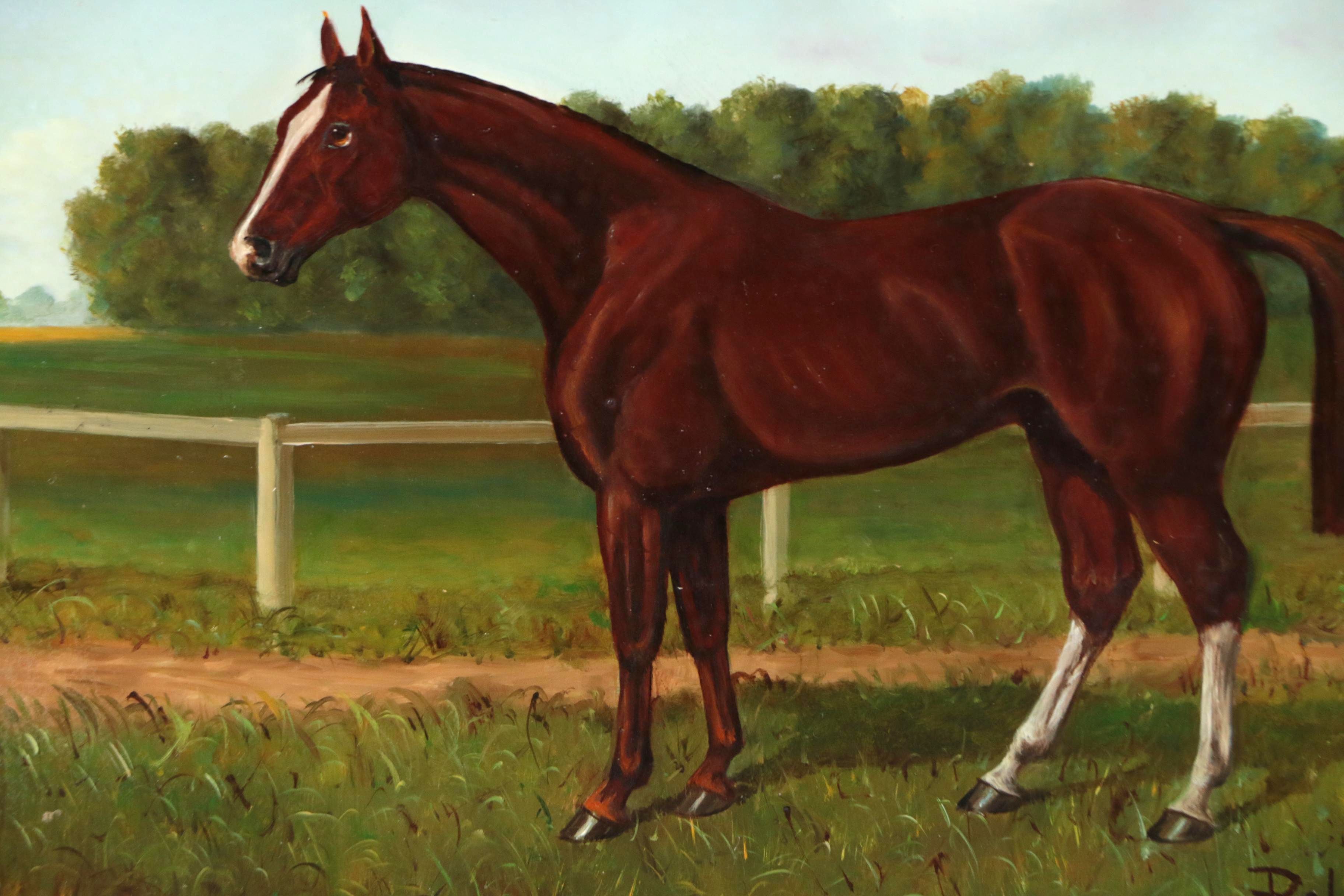 Vilmos Paksi Equine Portrait Oil Painting