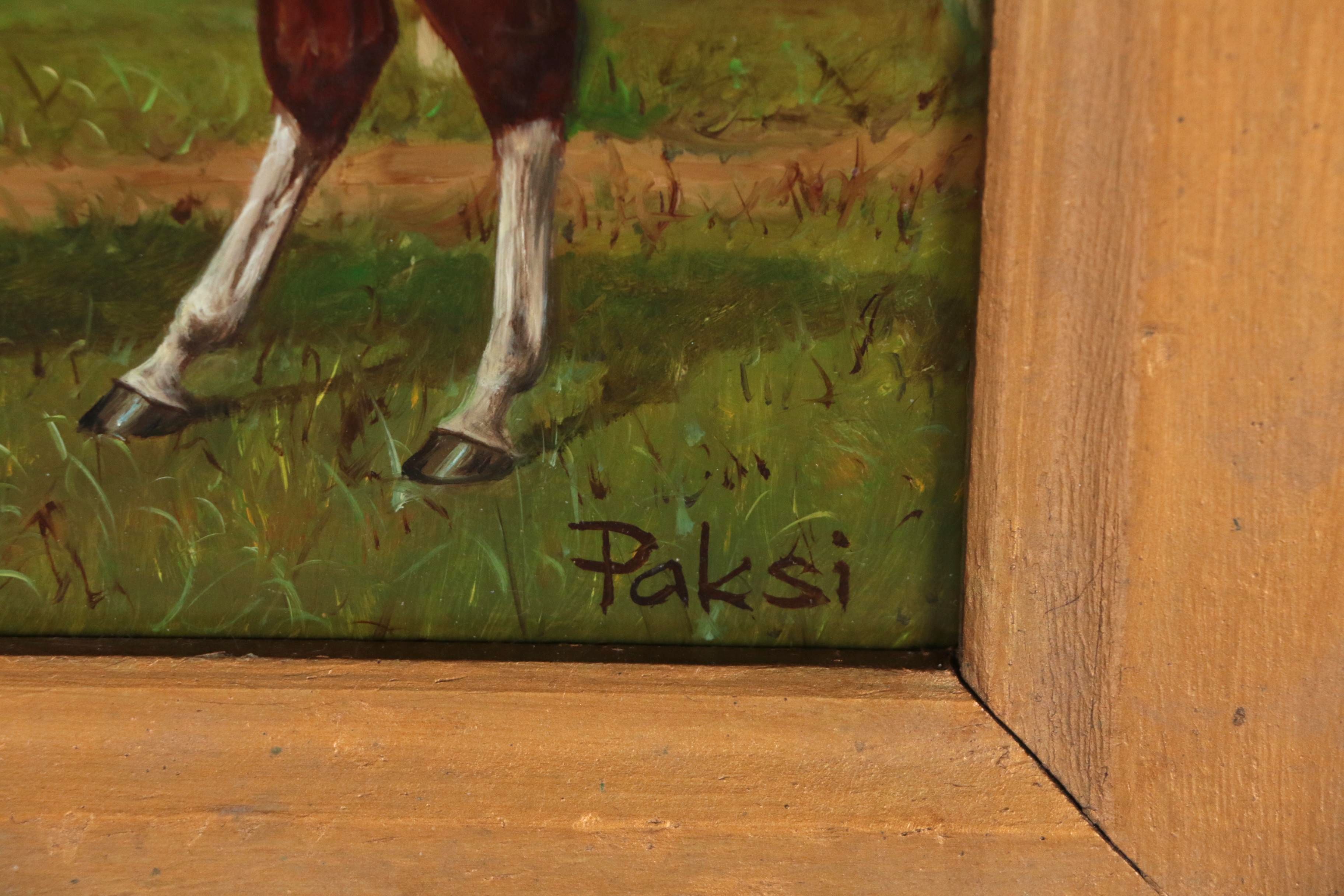 Vilmos Paksi Equine Portrait Oil Painting