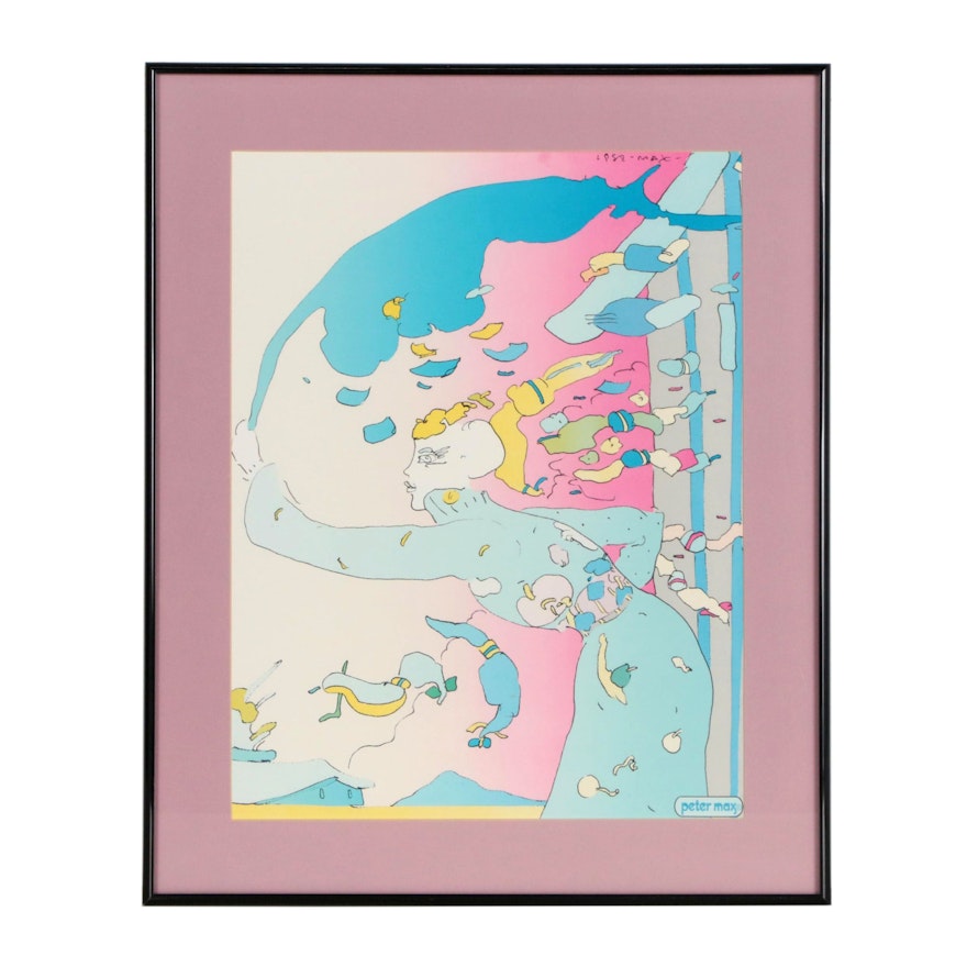 Psychedelic Offset Lithograph after Peter Max