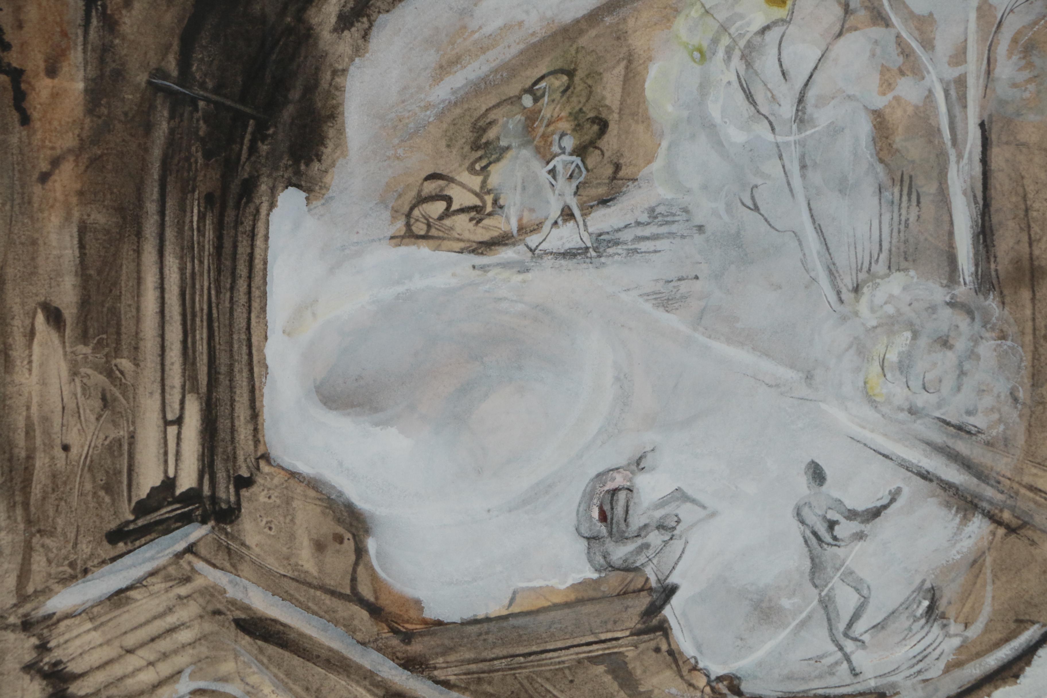 William Charles Palmer Watercolor Painting "Artist in a Landscape", 1947