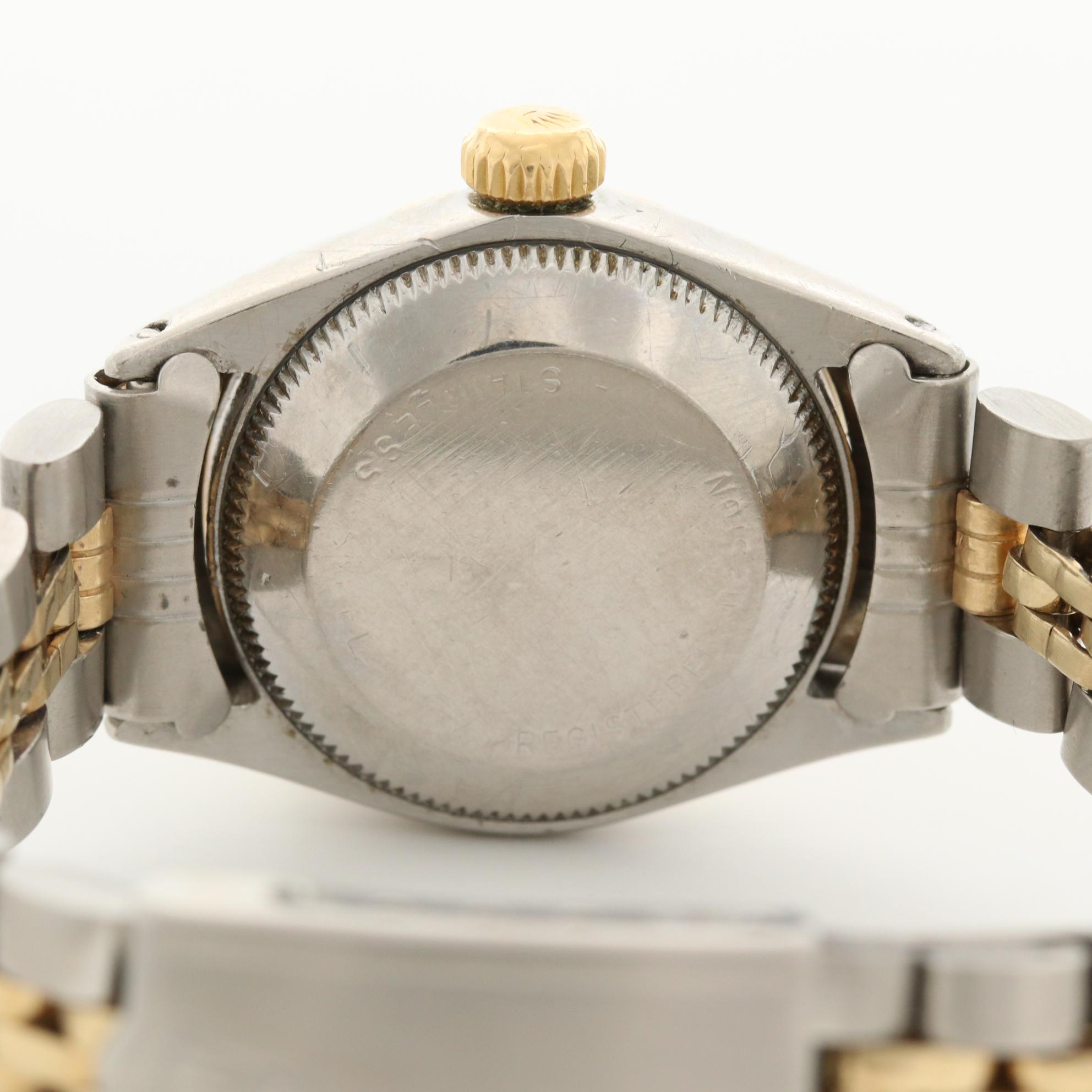 Vintage Rolex Date 14K Gold and Stainless Steel Automatic Watch, 1971