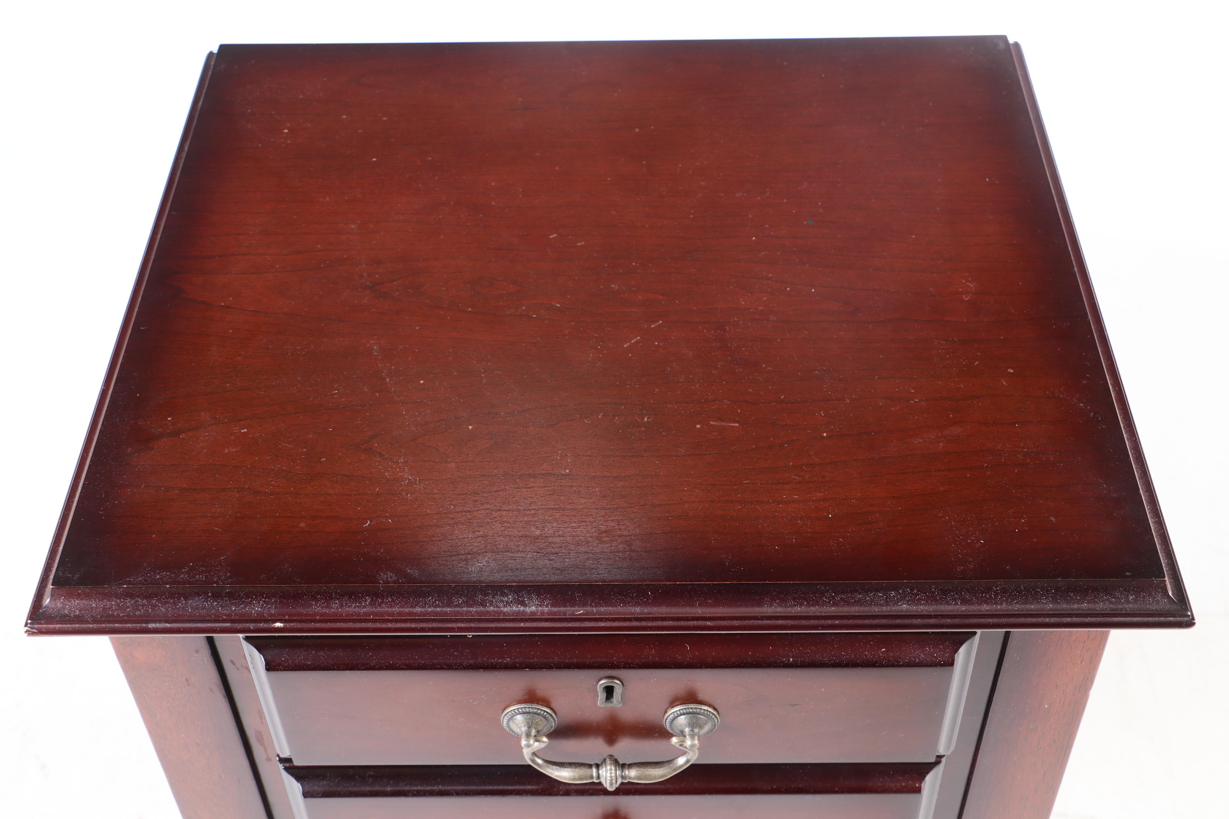 Queen Anne Style Cherry Nightstands, Early 20th Century