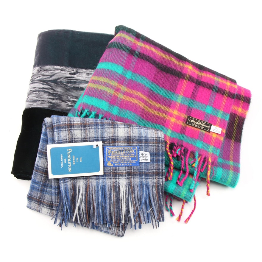 Pendleton Plaid Wool Scarf, Ditchfield + Aitchison and Saks Fifth Avenue Scarves