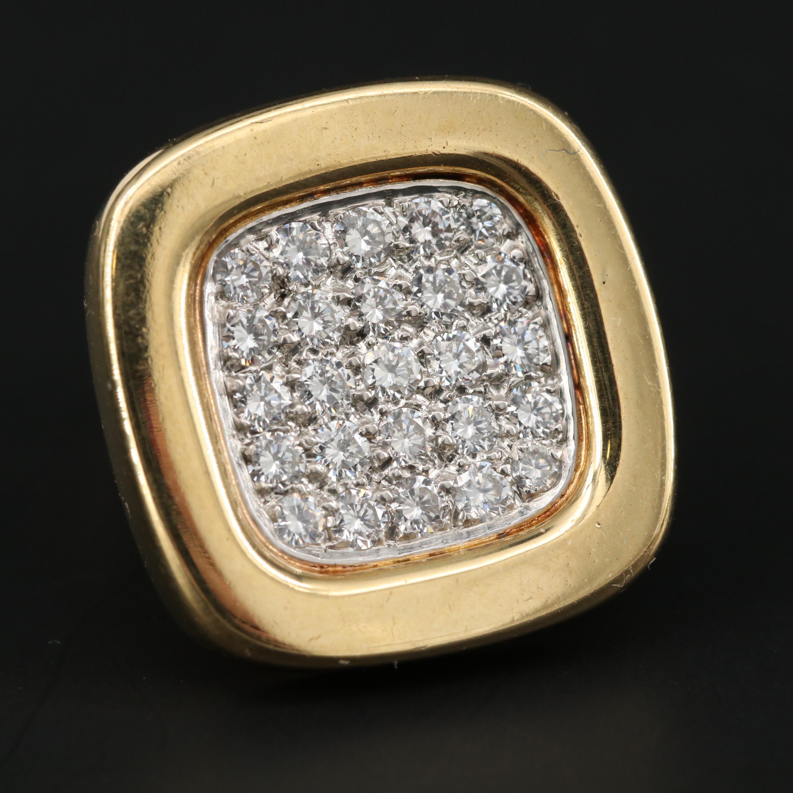 Wyndham Leigh 18K and Platinum Diamond Cufflinks with Shirt Studs