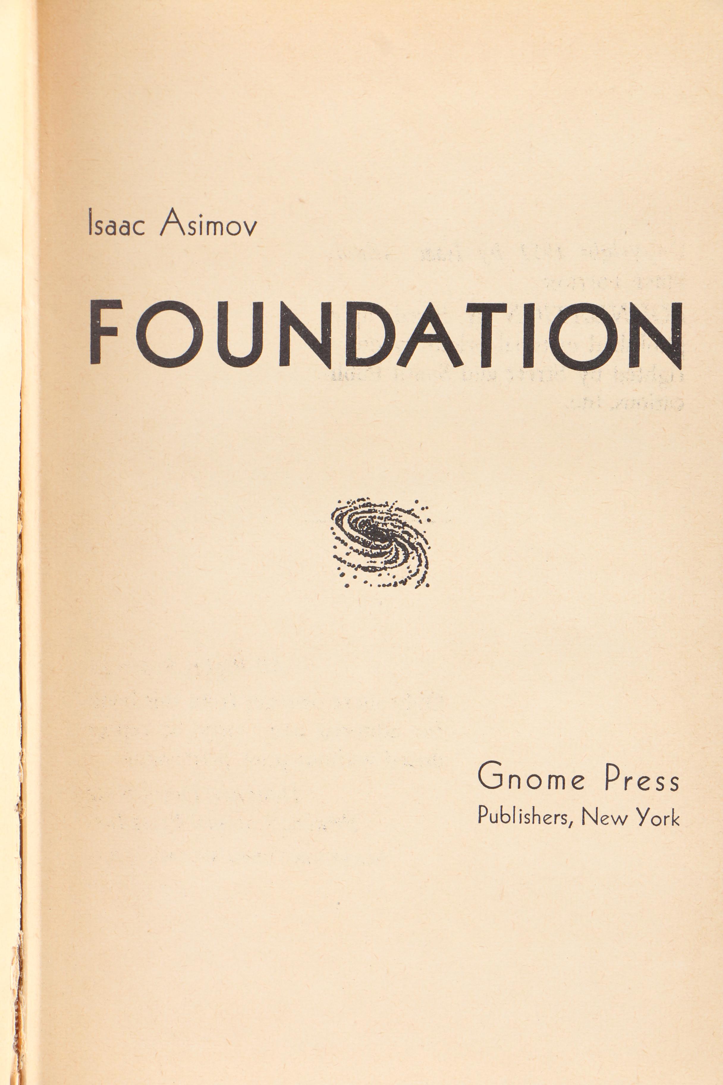Rare Isaac Asimov Signed First Editions "The Foundation Trilogy"