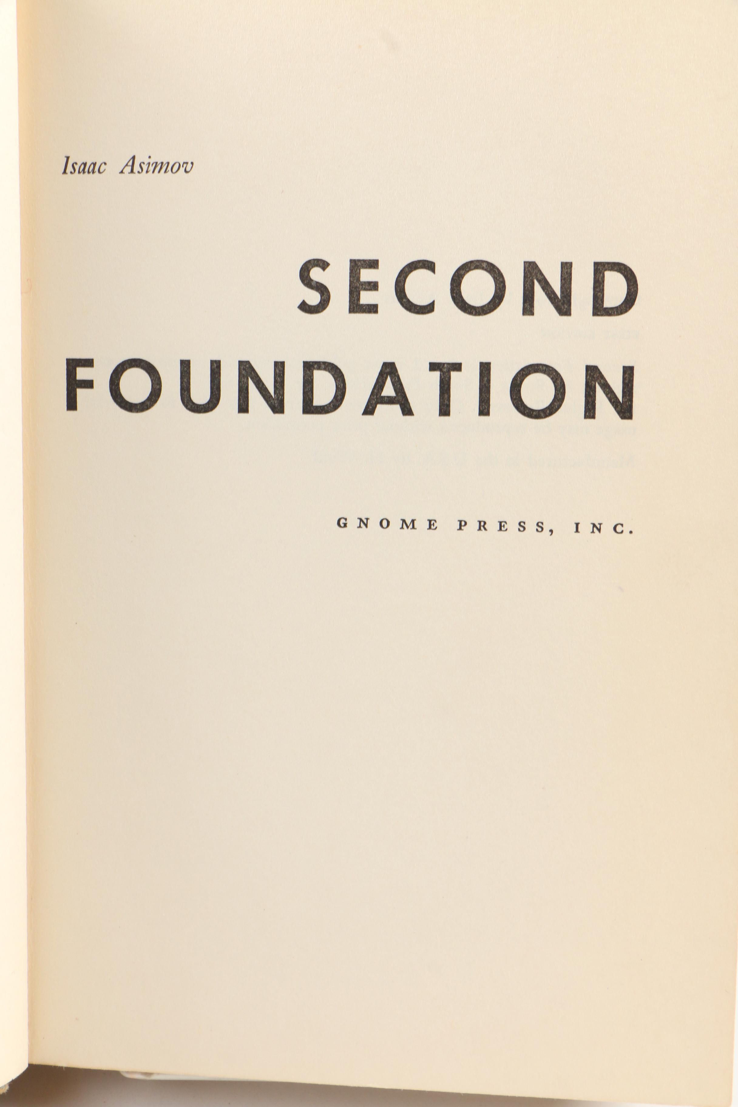 Rare Isaac Asimov Signed First Editions "The Foundation Trilogy"