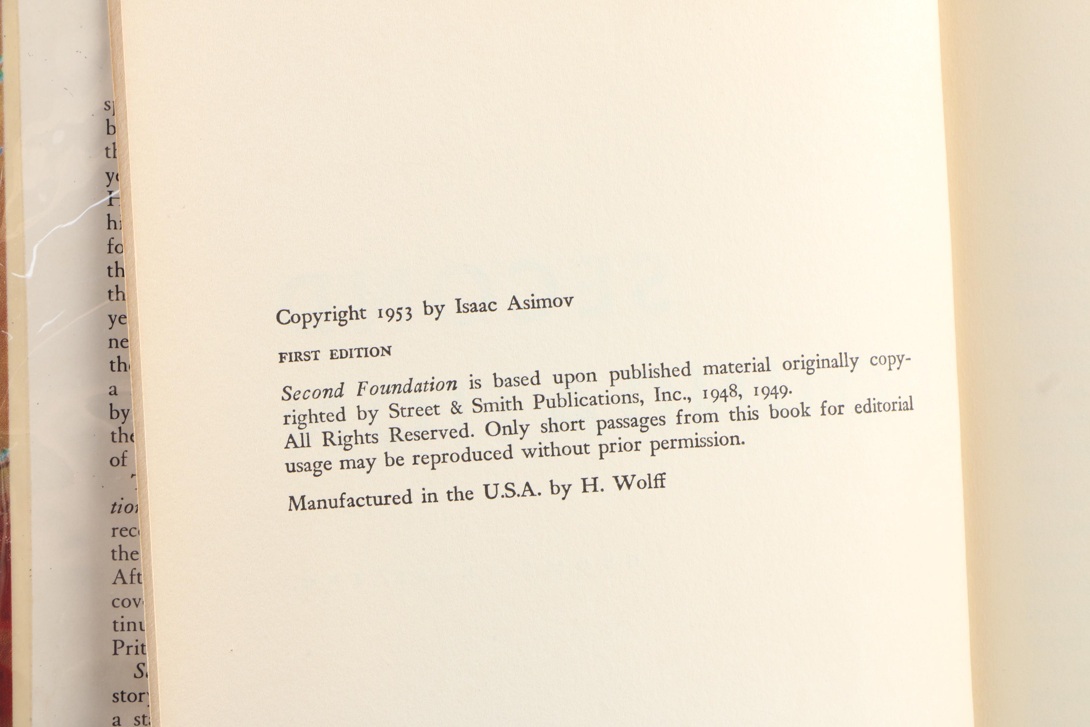 Rare Isaac Asimov Signed First Editions "The Foundation Trilogy"