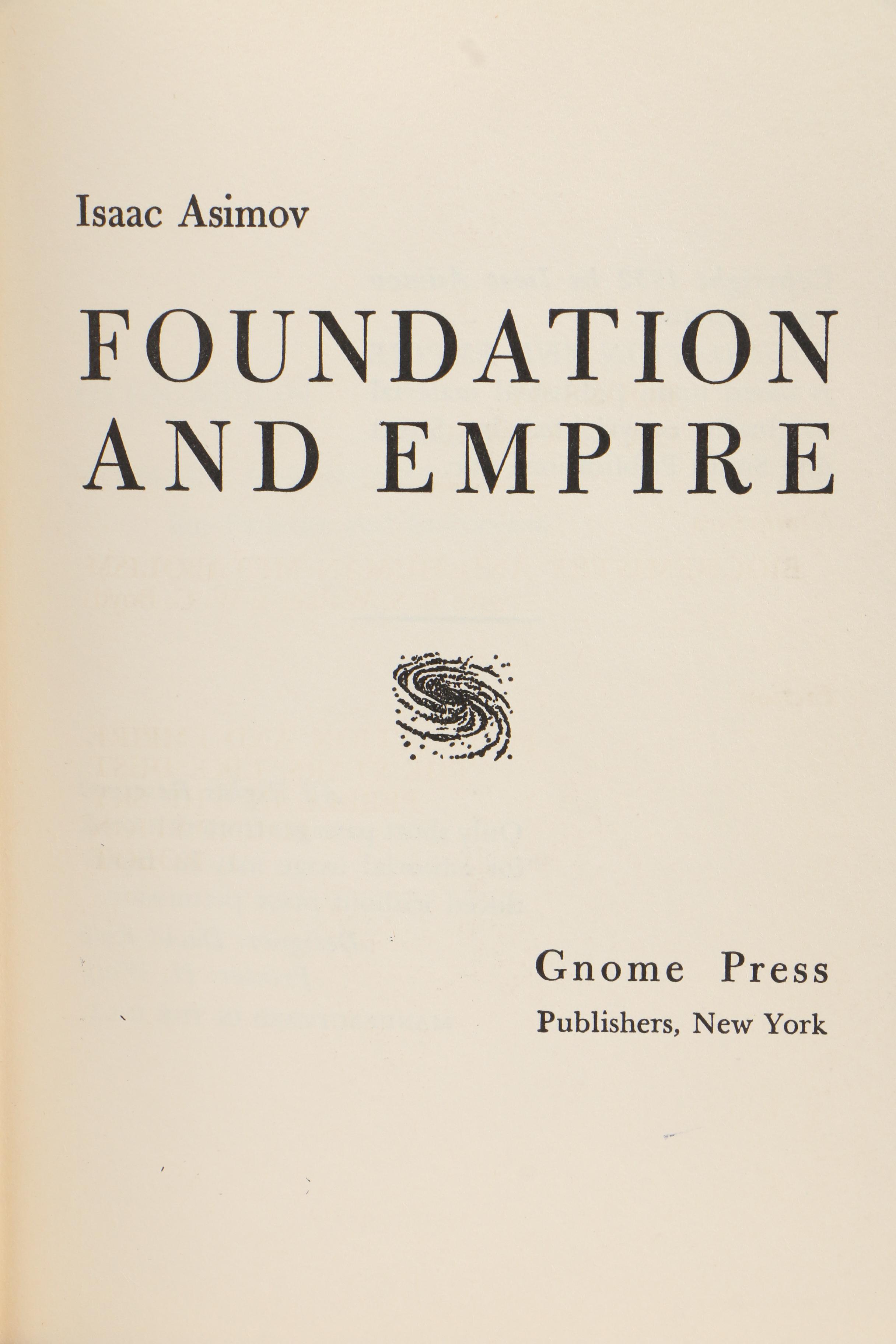 Rare Isaac Asimov Signed First Editions "The Foundation Trilogy"