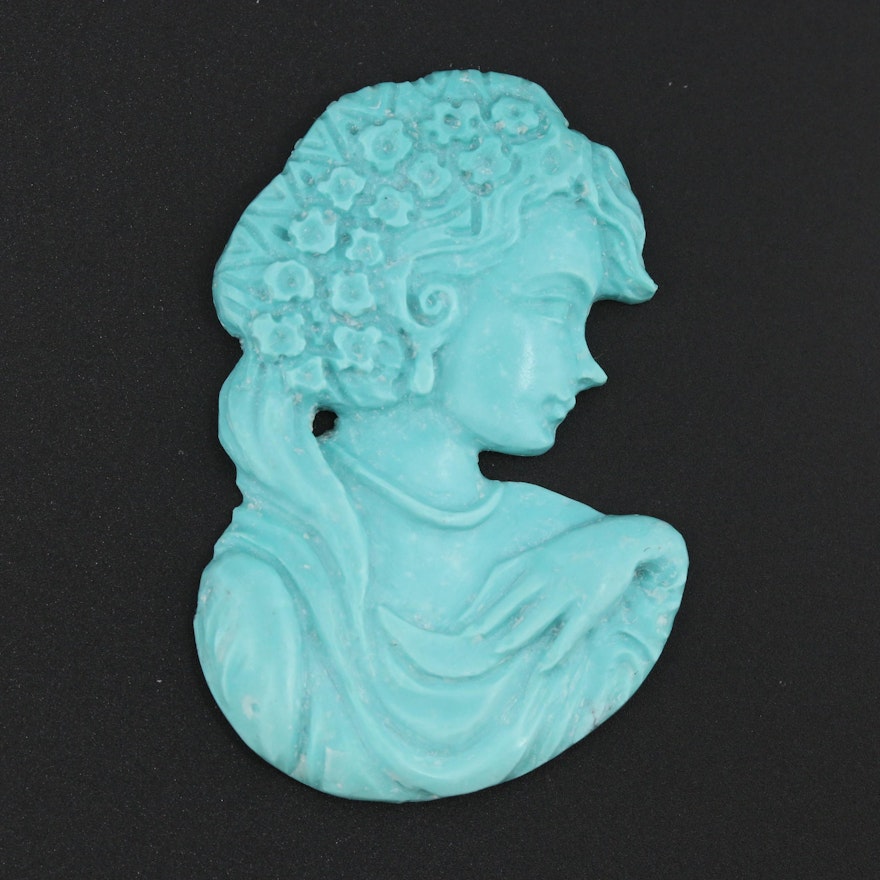 Imitation Turquoise Figural Carving