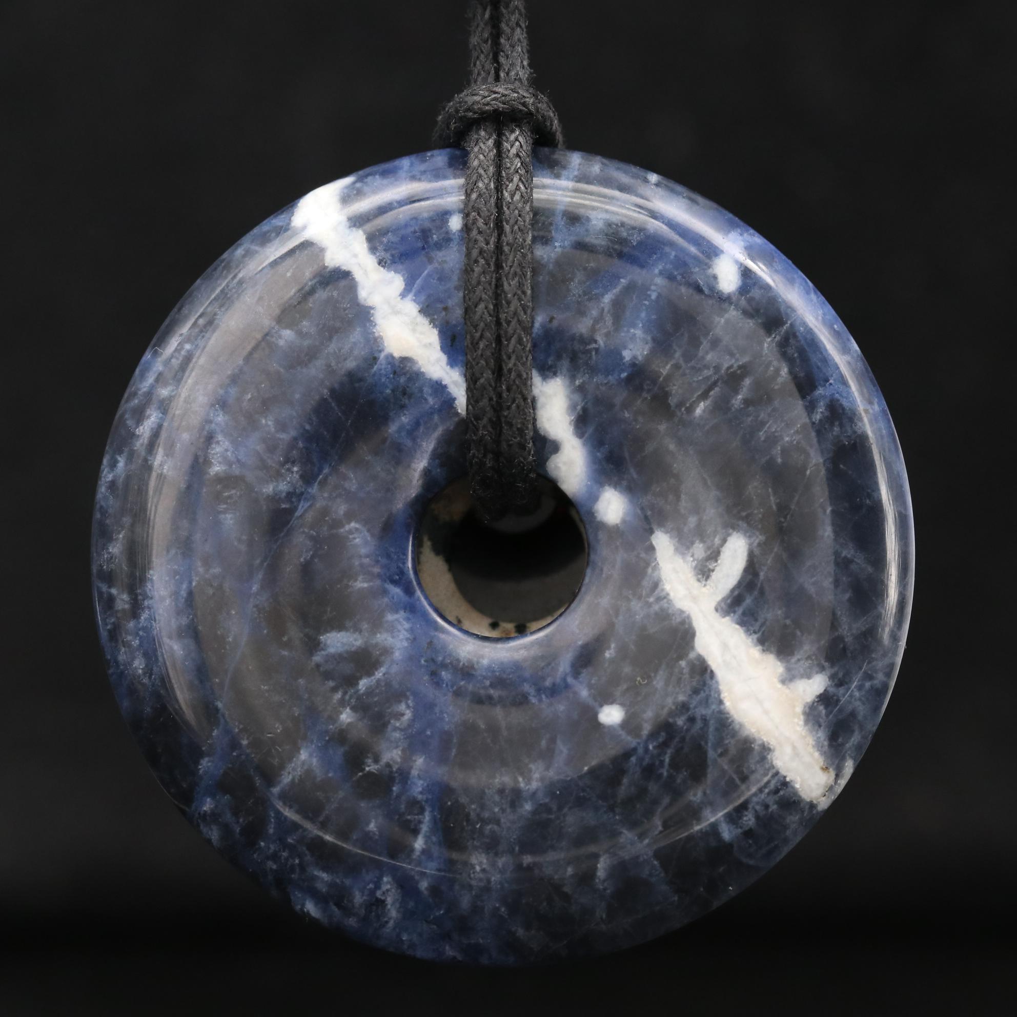 Stacked Glass, Jasper and Sodalite Bi Disk Necklace