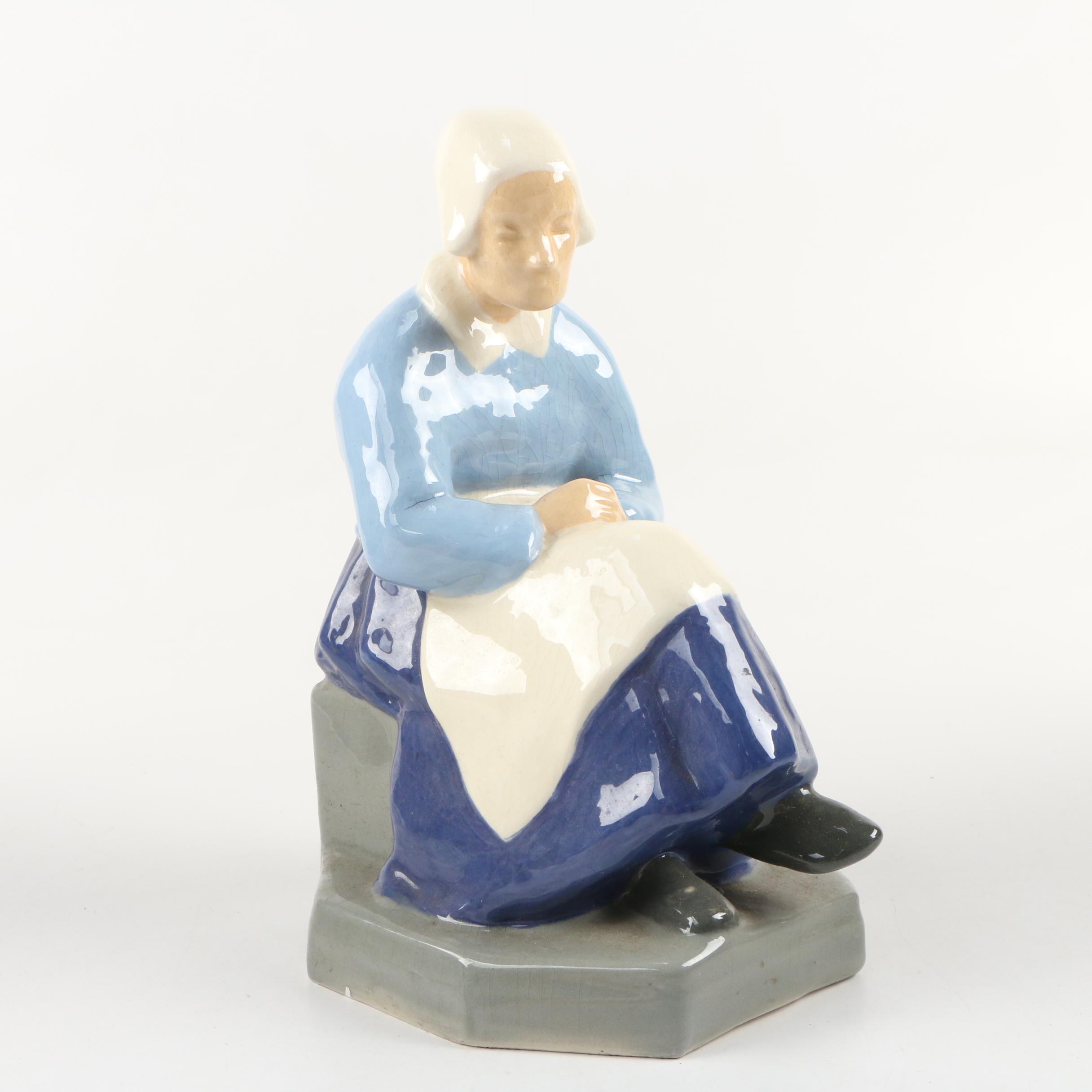 Vintage Porcelain Man and Woman Figurines