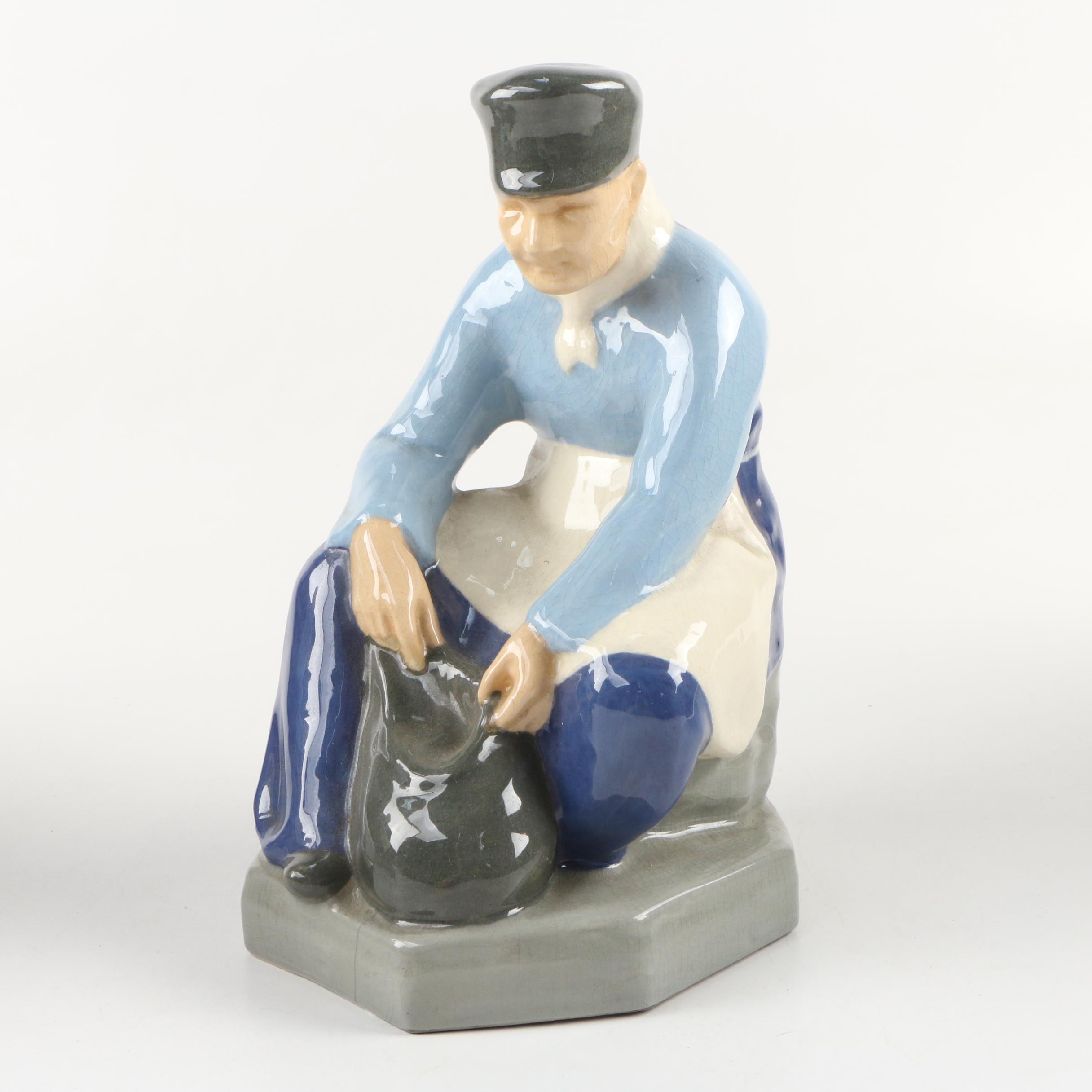 Vintage Porcelain Man and Woman Figurines