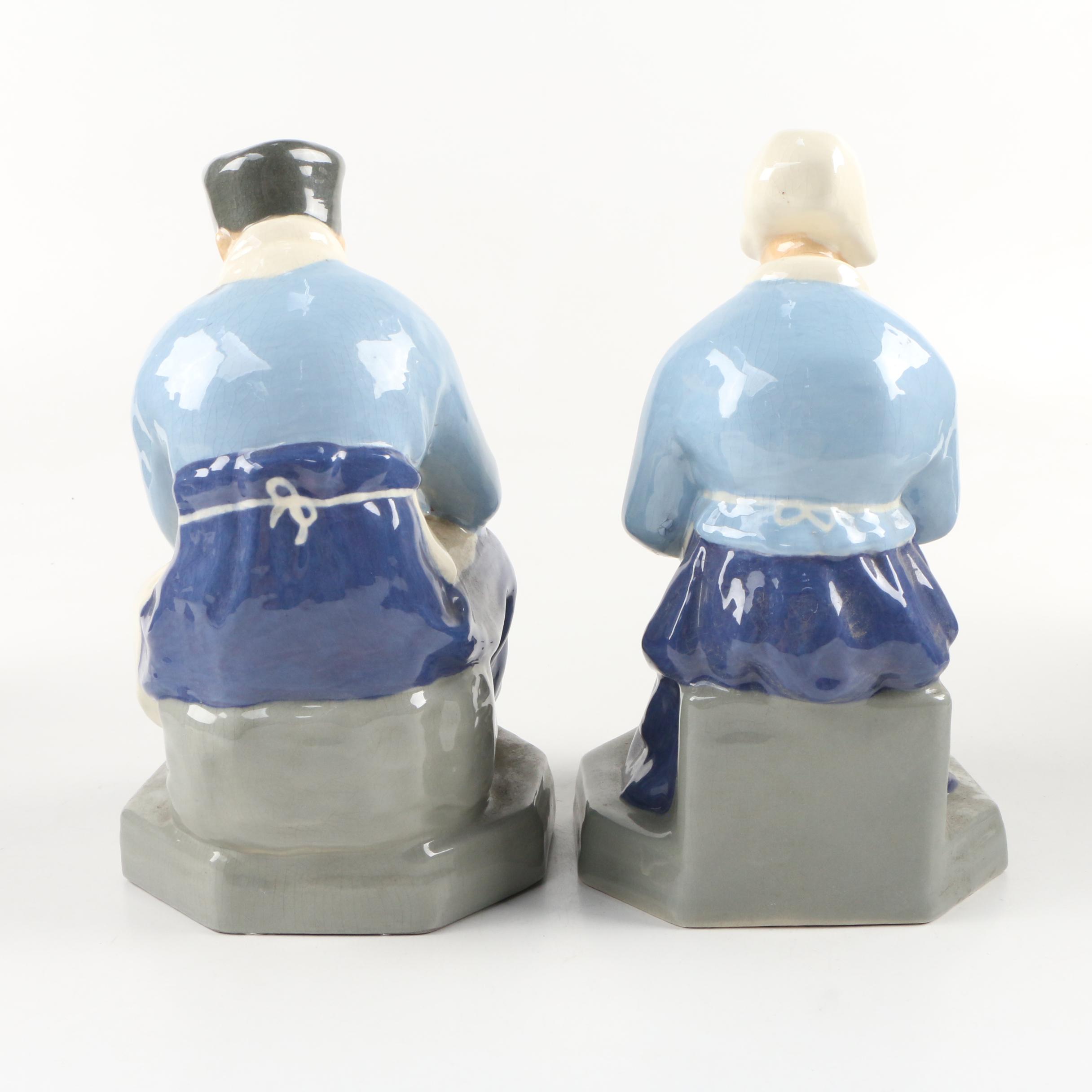 Vintage Porcelain Man and Woman Figurines