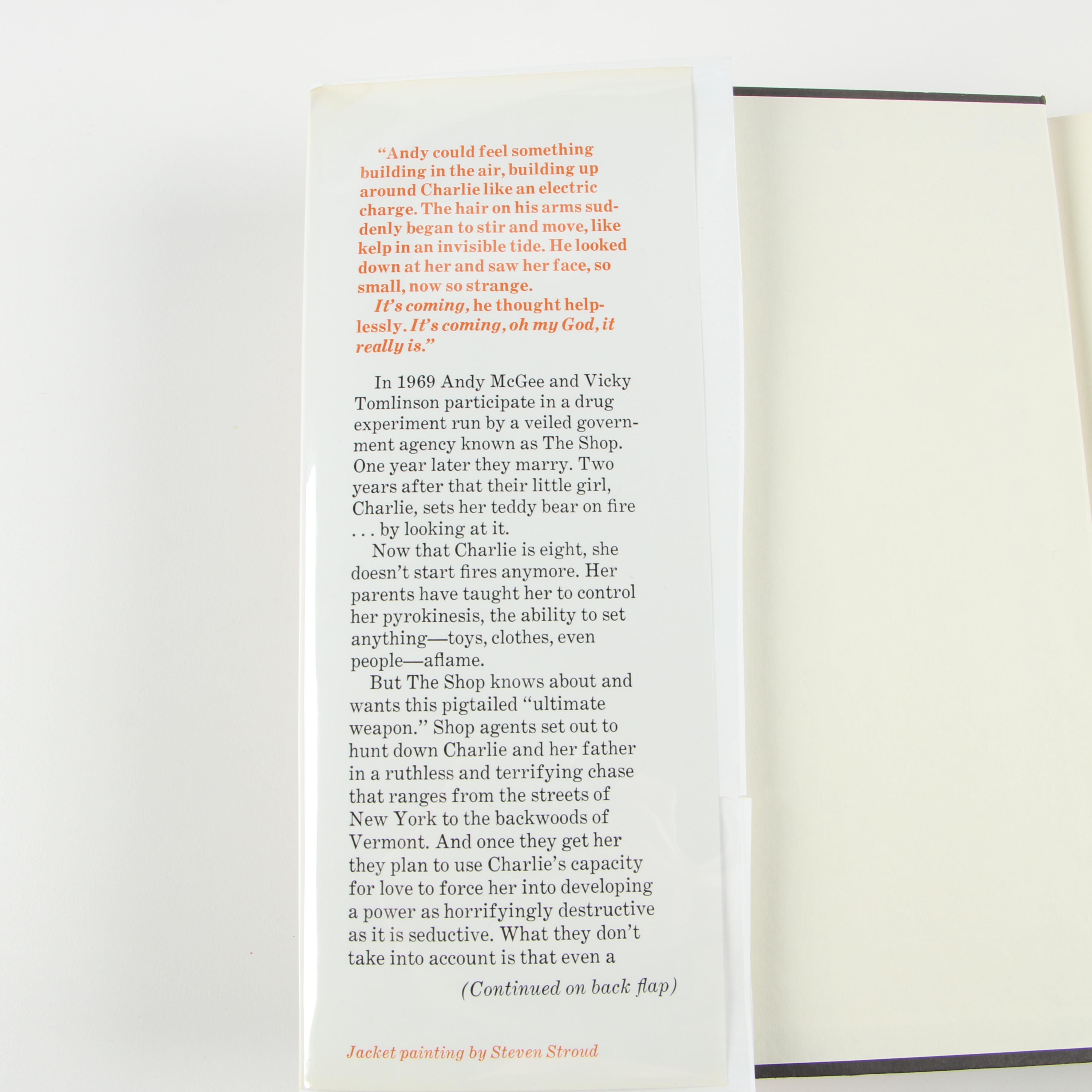 "Firestarter" Book Club Edition by Stephen King, 1980