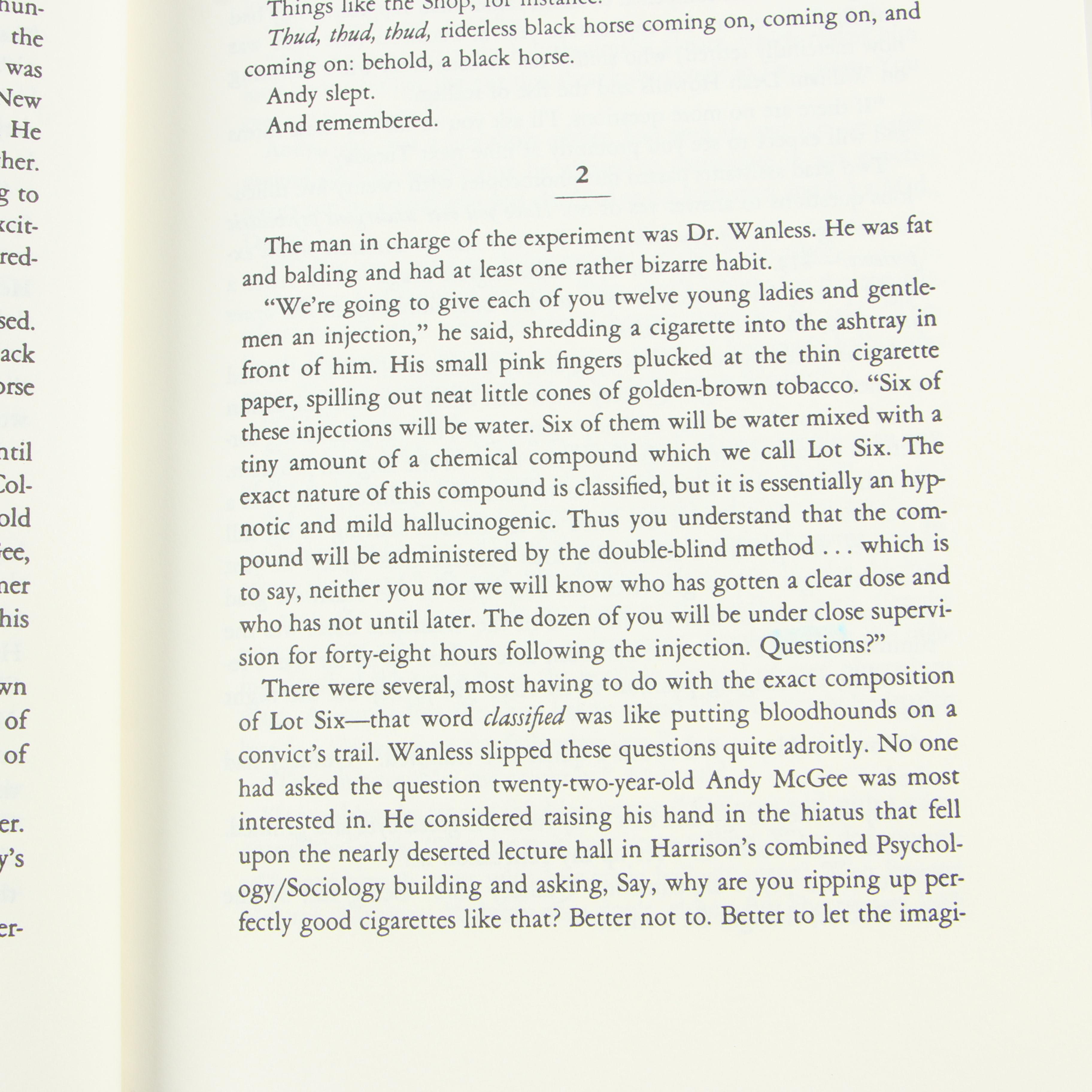 "Firestarter" Book Club Edition by Stephen King, 1980