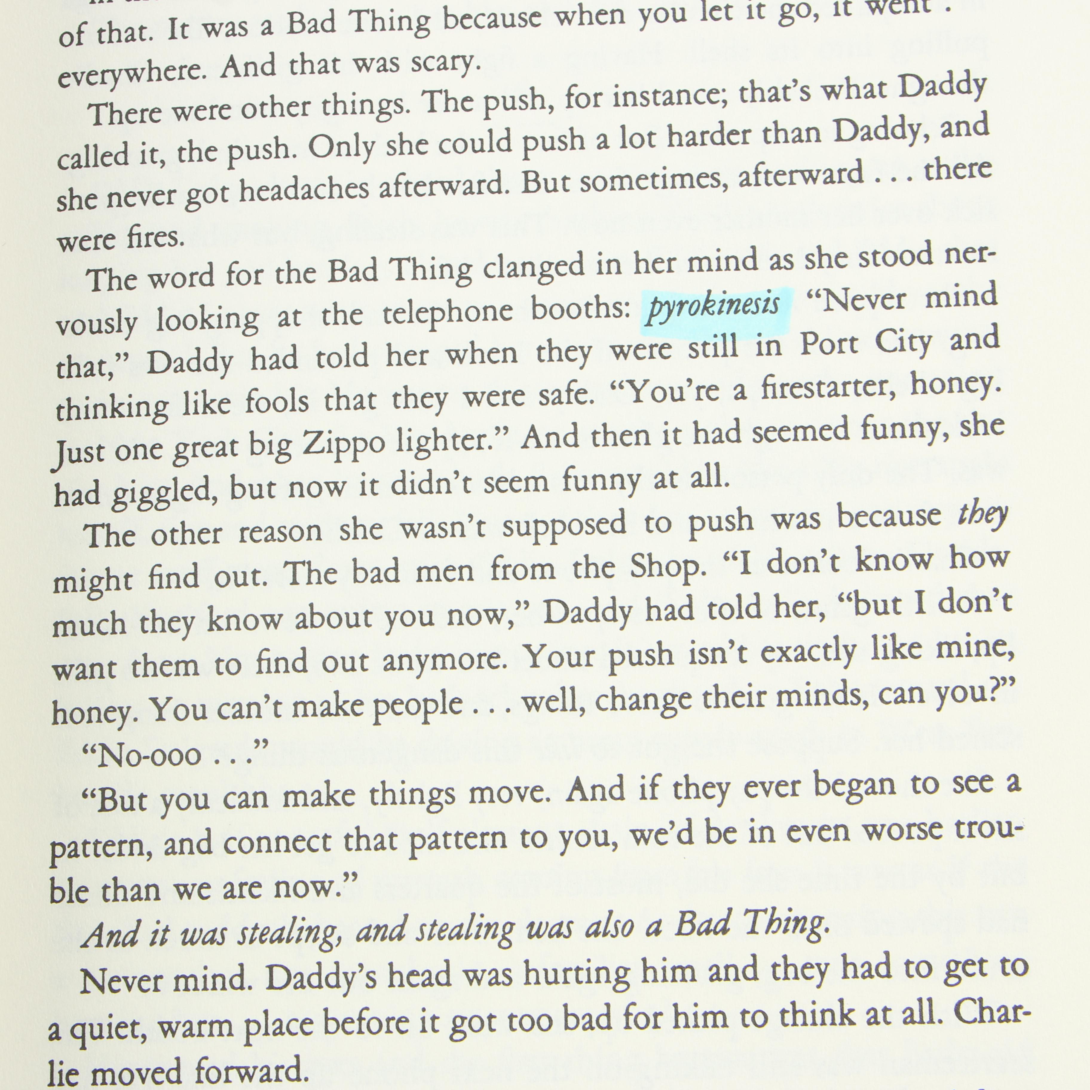 "Firestarter" Book Club Edition by Stephen King, 1980