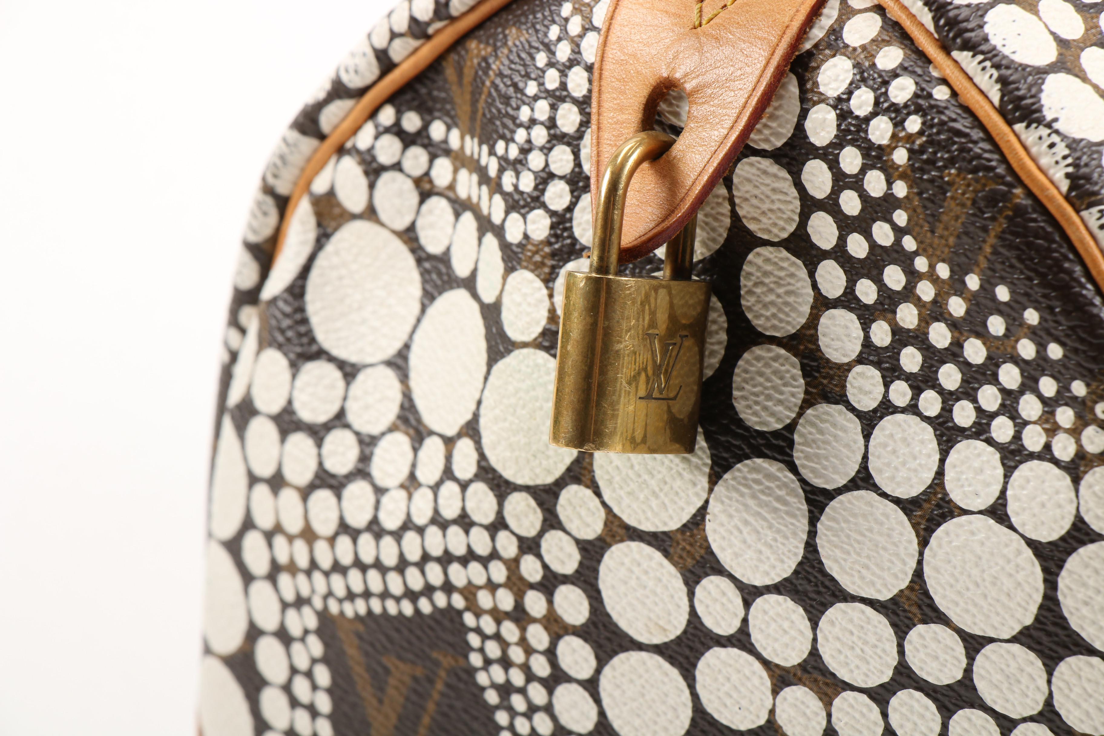 Louis Vuitton Limited Edition Yayoi Kusama Speedy Town 30 Bag in Monogram Canvas