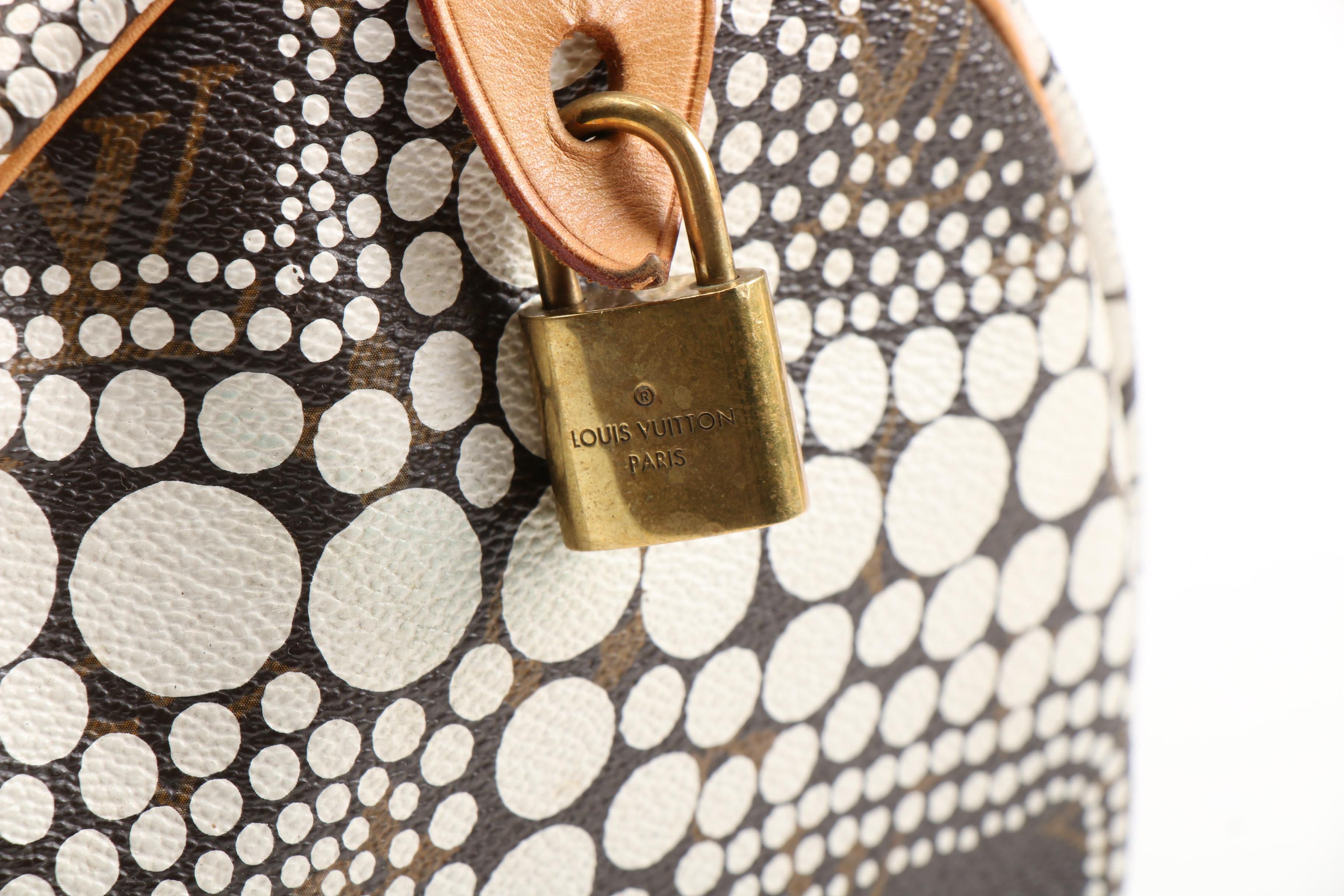 Louis Vuitton Limited Edition Yayoi Kusama Speedy Town 30 Bag in Monogram Canvas