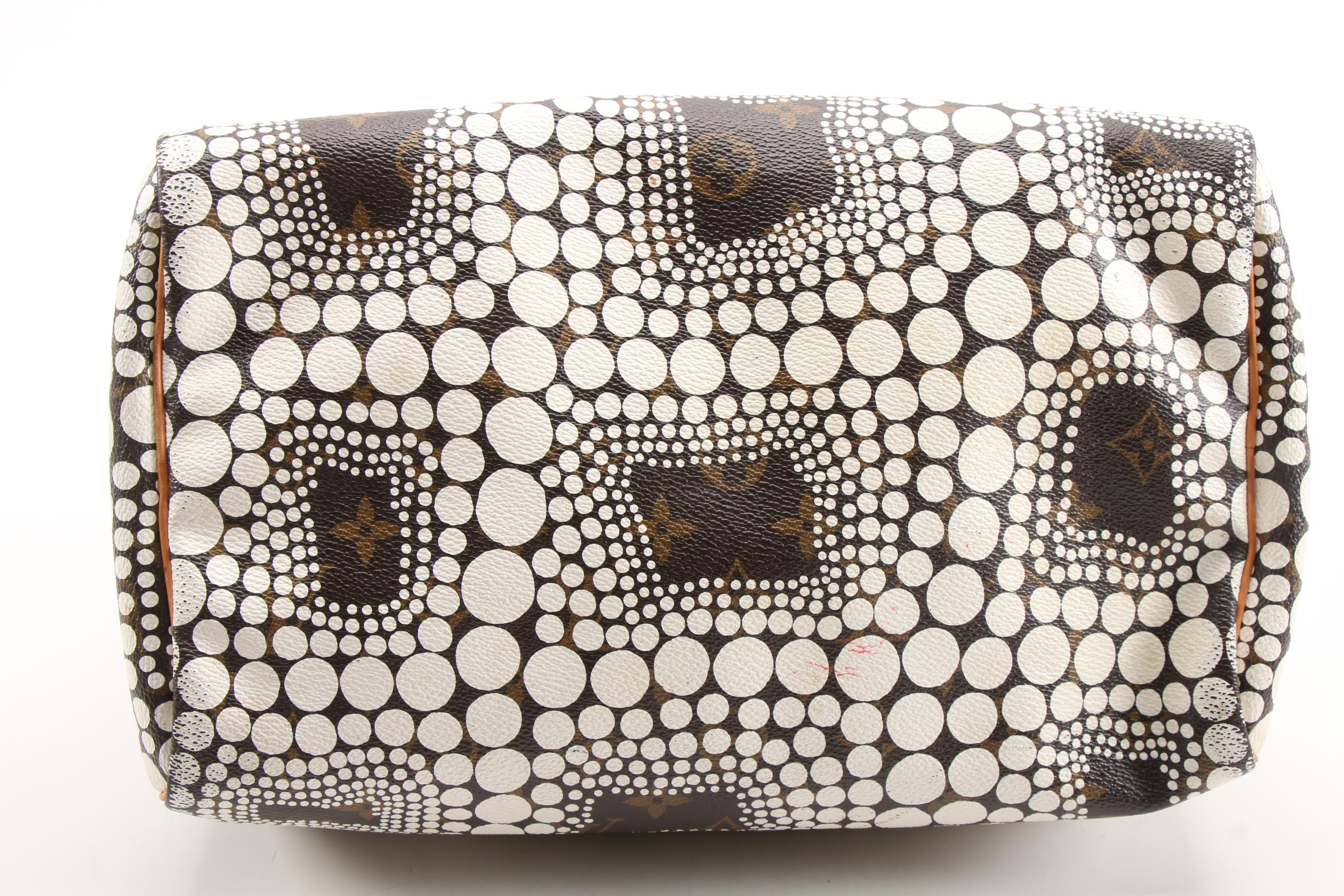Louis Vuitton Limited Edition Yayoi Kusama Speedy Town 30 Bag in Monogram Canvas