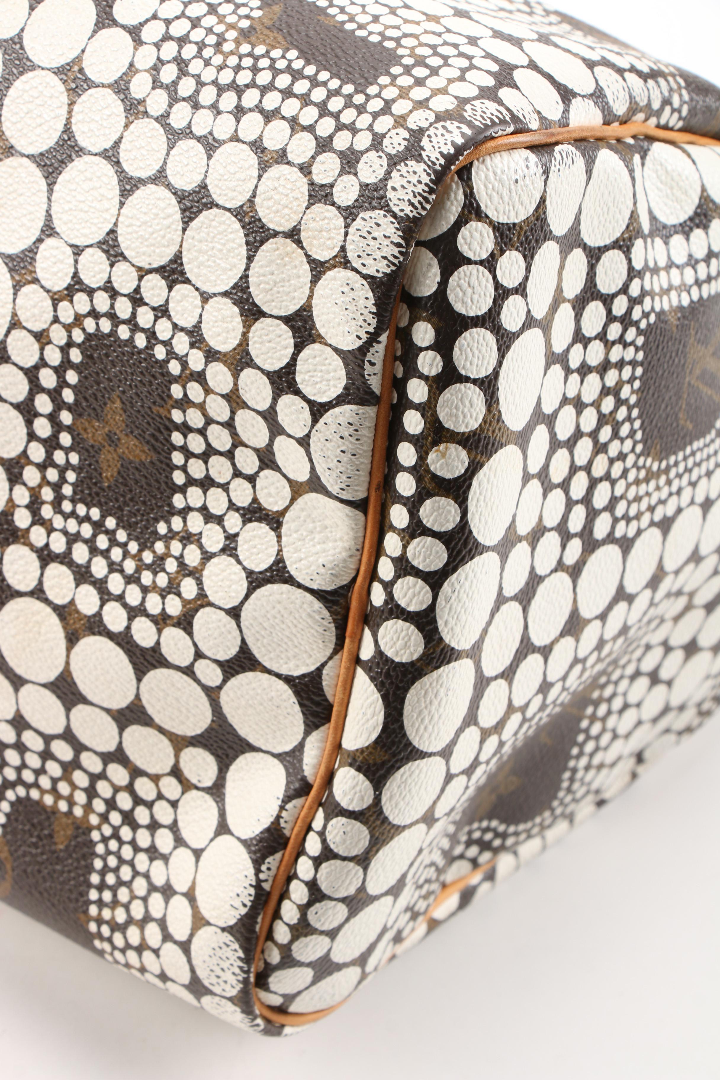 Louis Vuitton Limited Edition Yayoi Kusama Speedy Town 30 Bag in Monogram Canvas