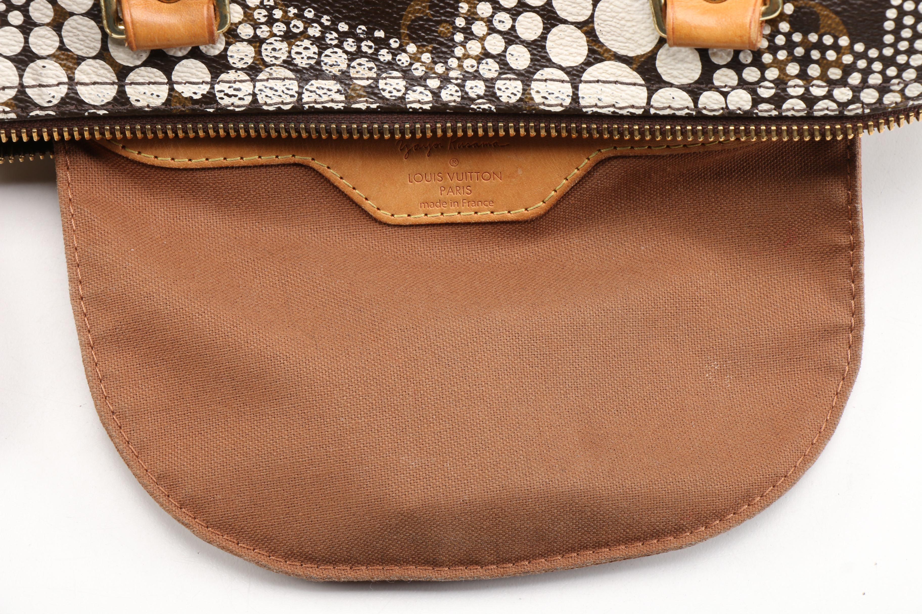 Louis Vuitton Limited Edition Yayoi Kusama Speedy Town 30 Bag in Monogram Canvas