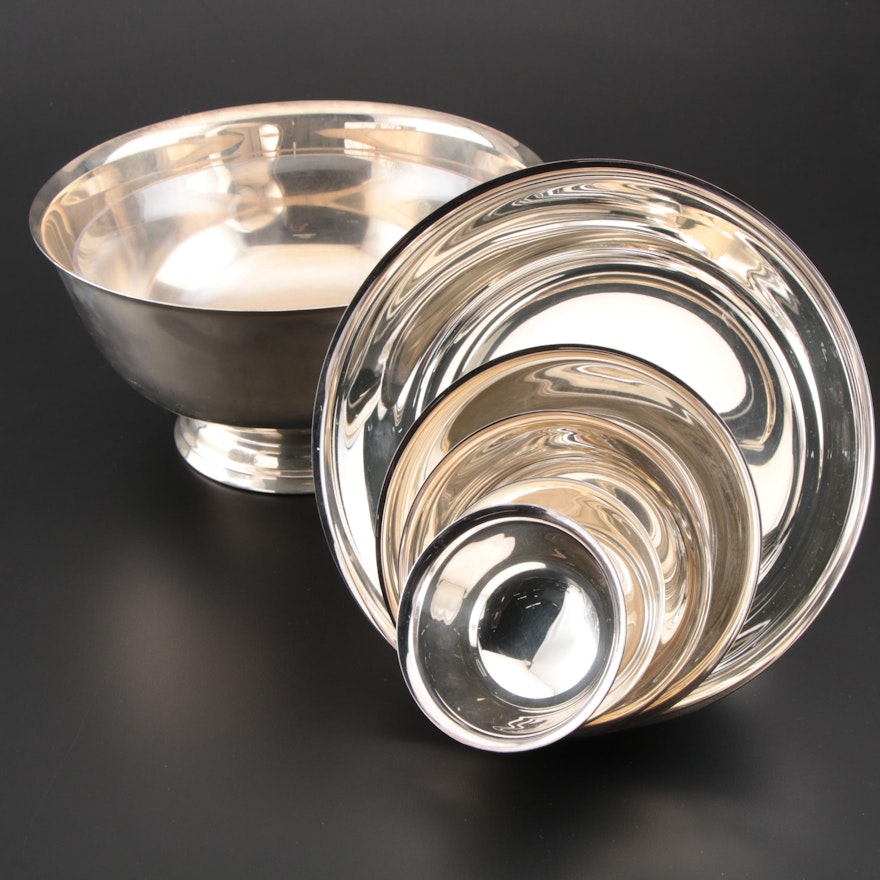 Gorham "Paul Revere" Silver Plate Bowls and More Bowls, Contemporary