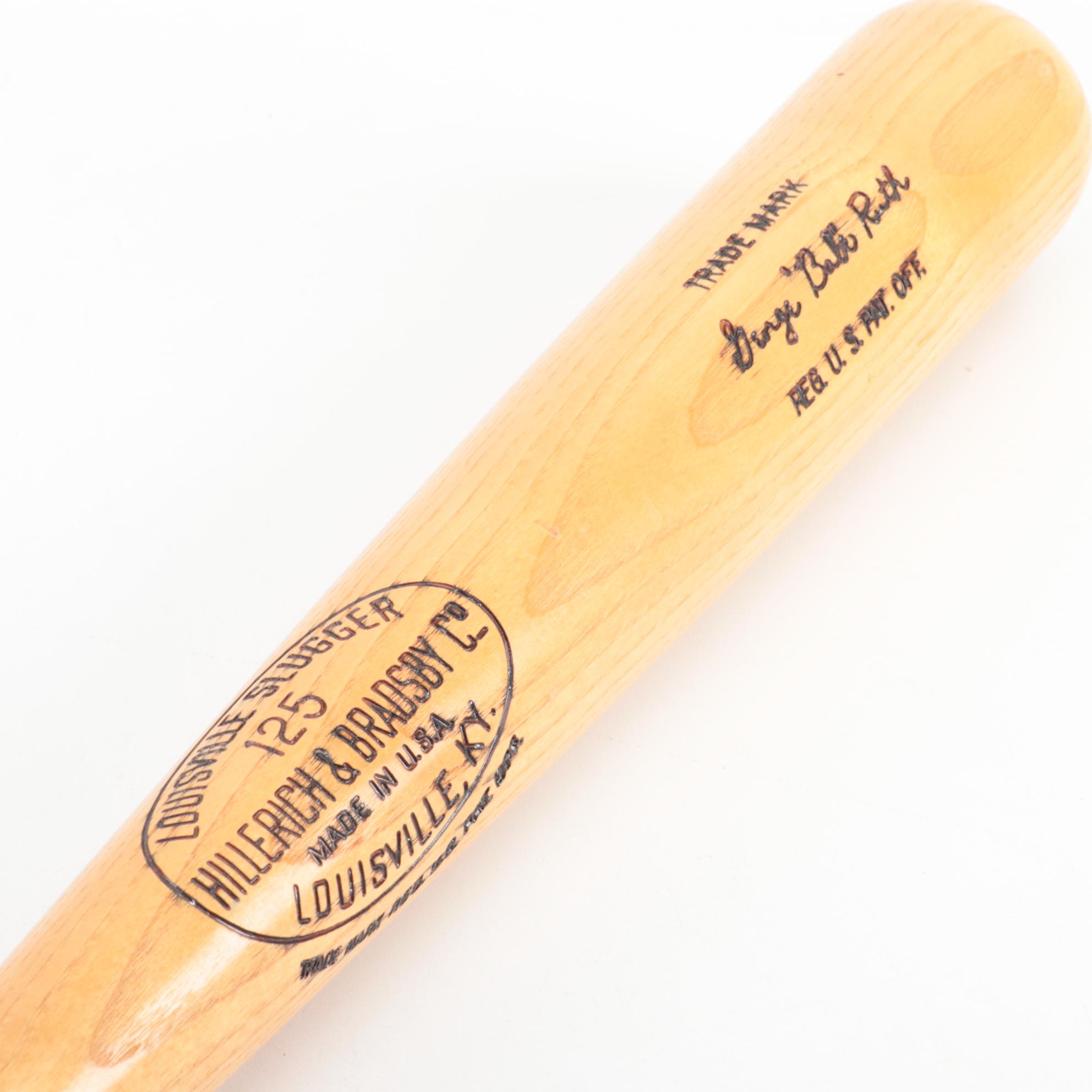 George "Babe" Ruth Louisville Slugger Full Size Model Baseball Bat, circa 1980s
