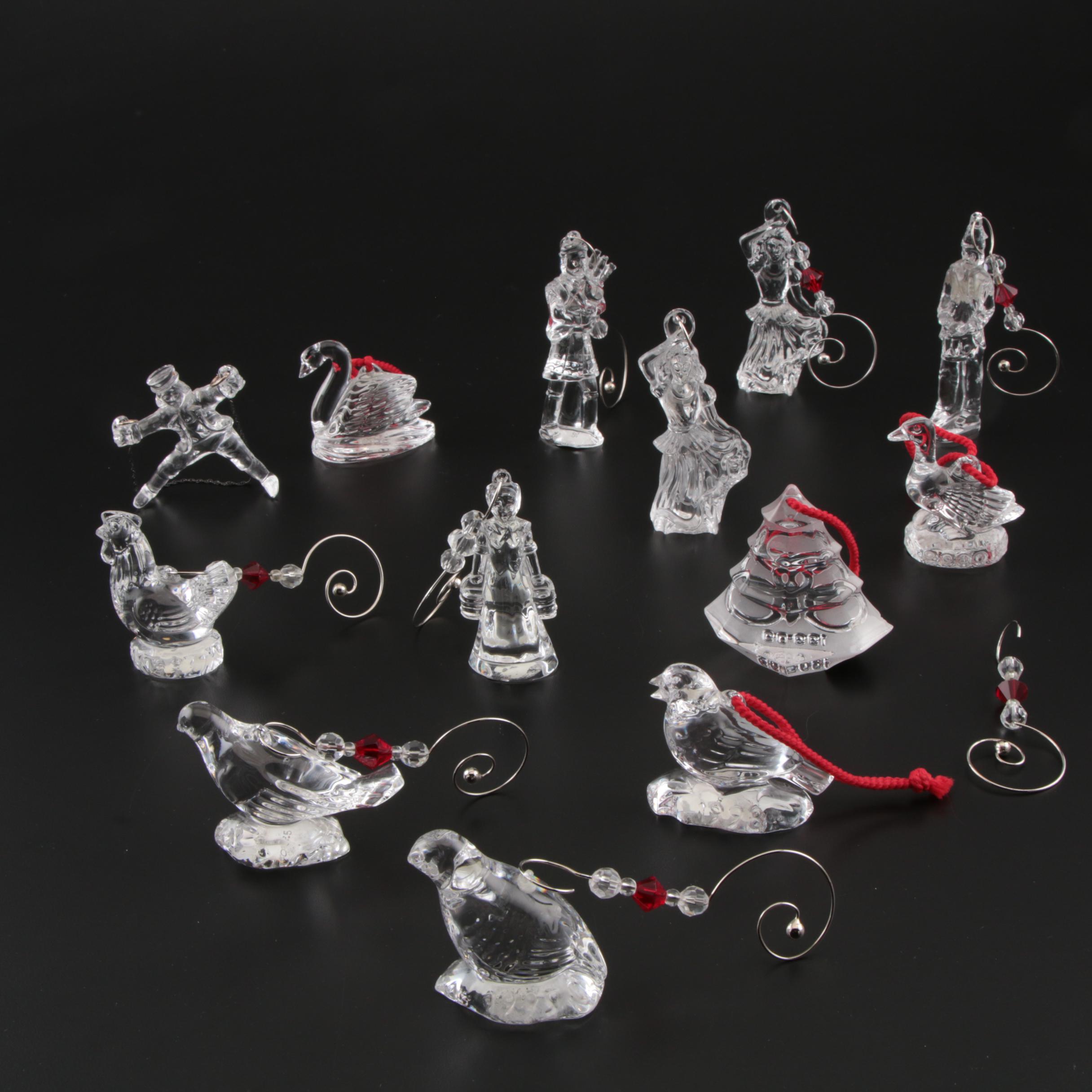 Waterford "Twelve Days of Christmas" Crystal Ornaments