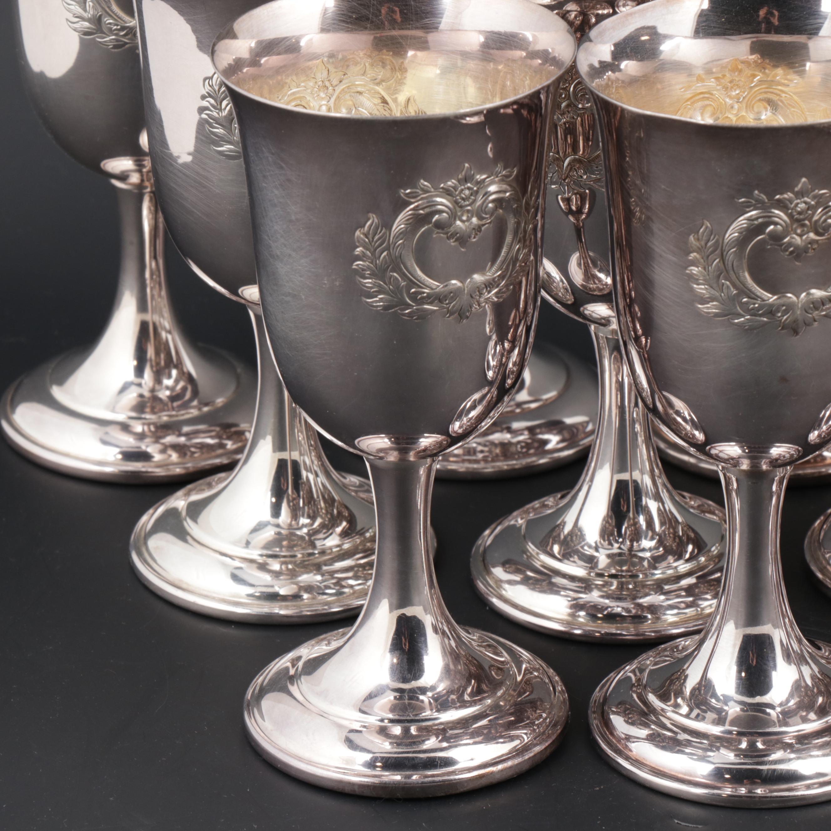 International Silver Co. Wilcox Silver Plate Goblets and Cordial Stemware
