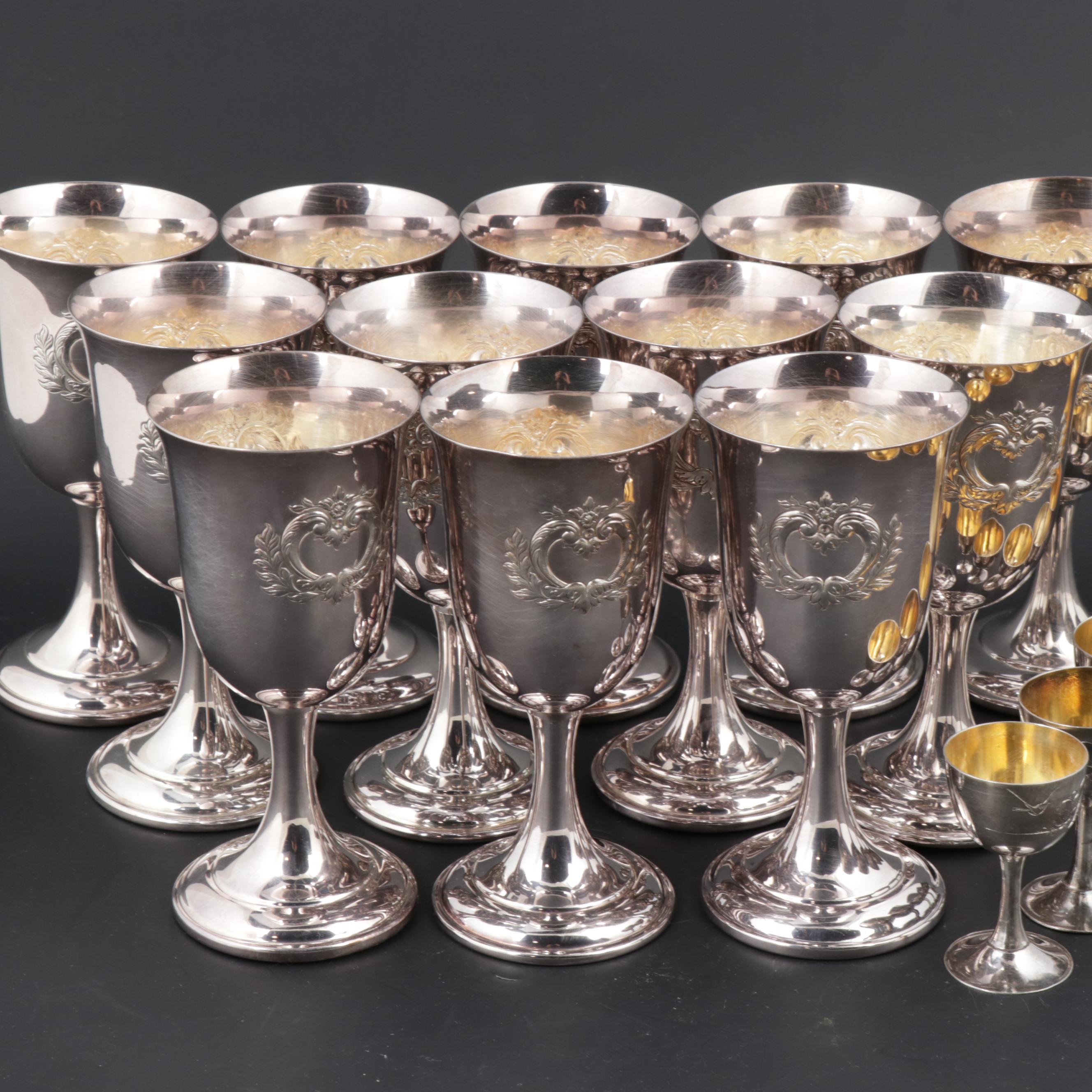 International Silver Co. Wilcox Silver Plate Goblets and Cordial Stemware