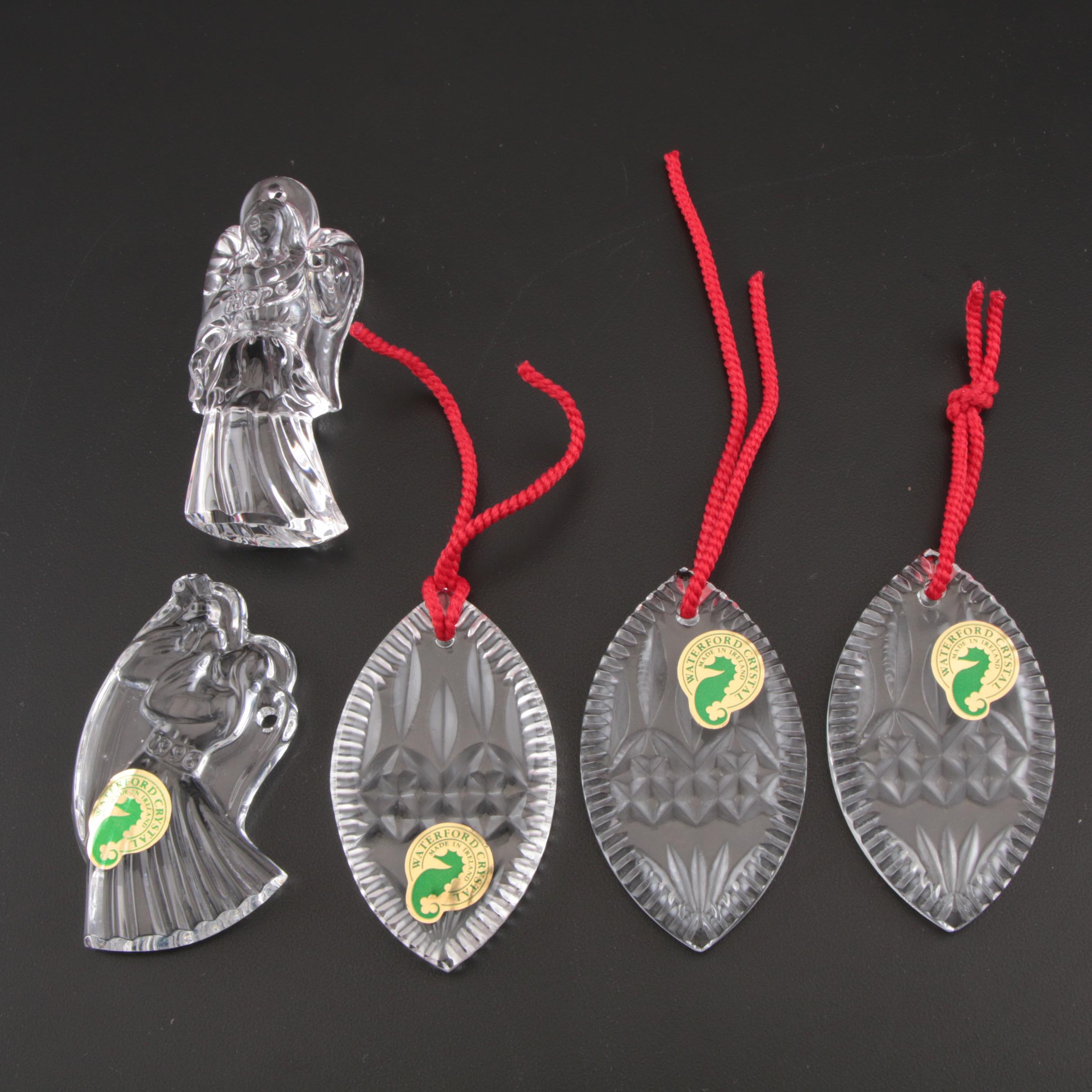 Waterford "Lismore" and "Angel" Collection Crystal Ornaments