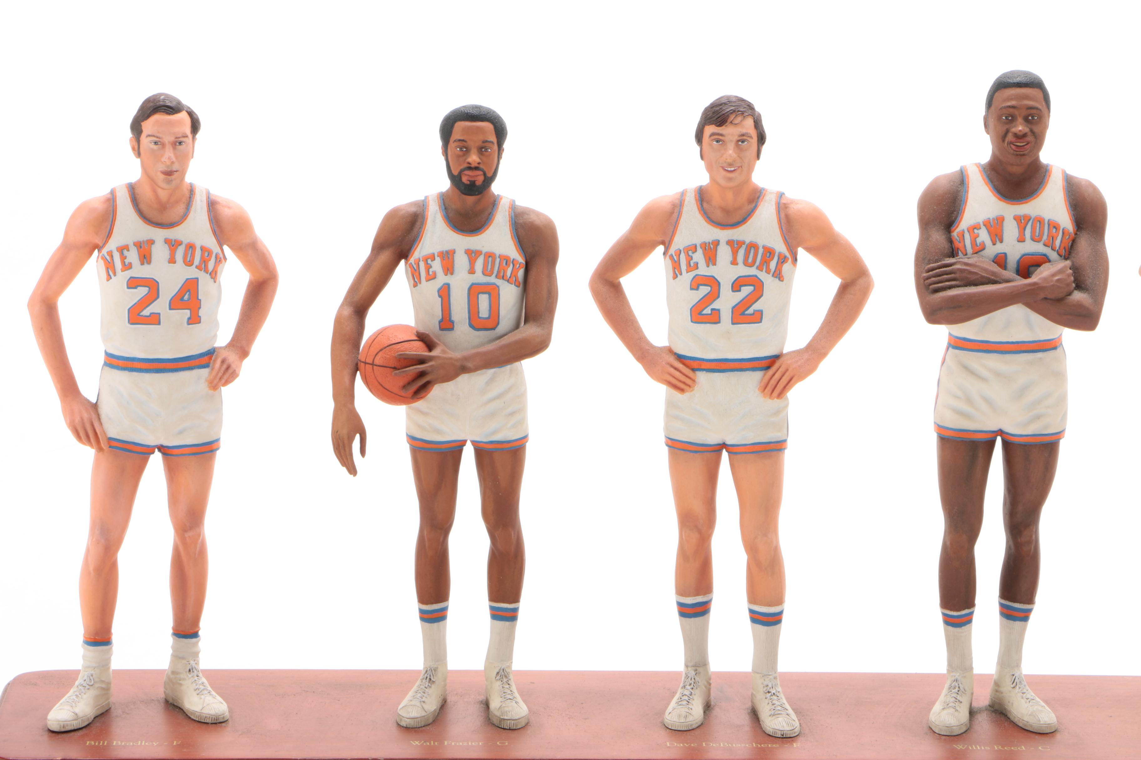 Danbury Mint Ceramic 1972-1973 NBA Champs New York Knicks Team Figurine, 2002