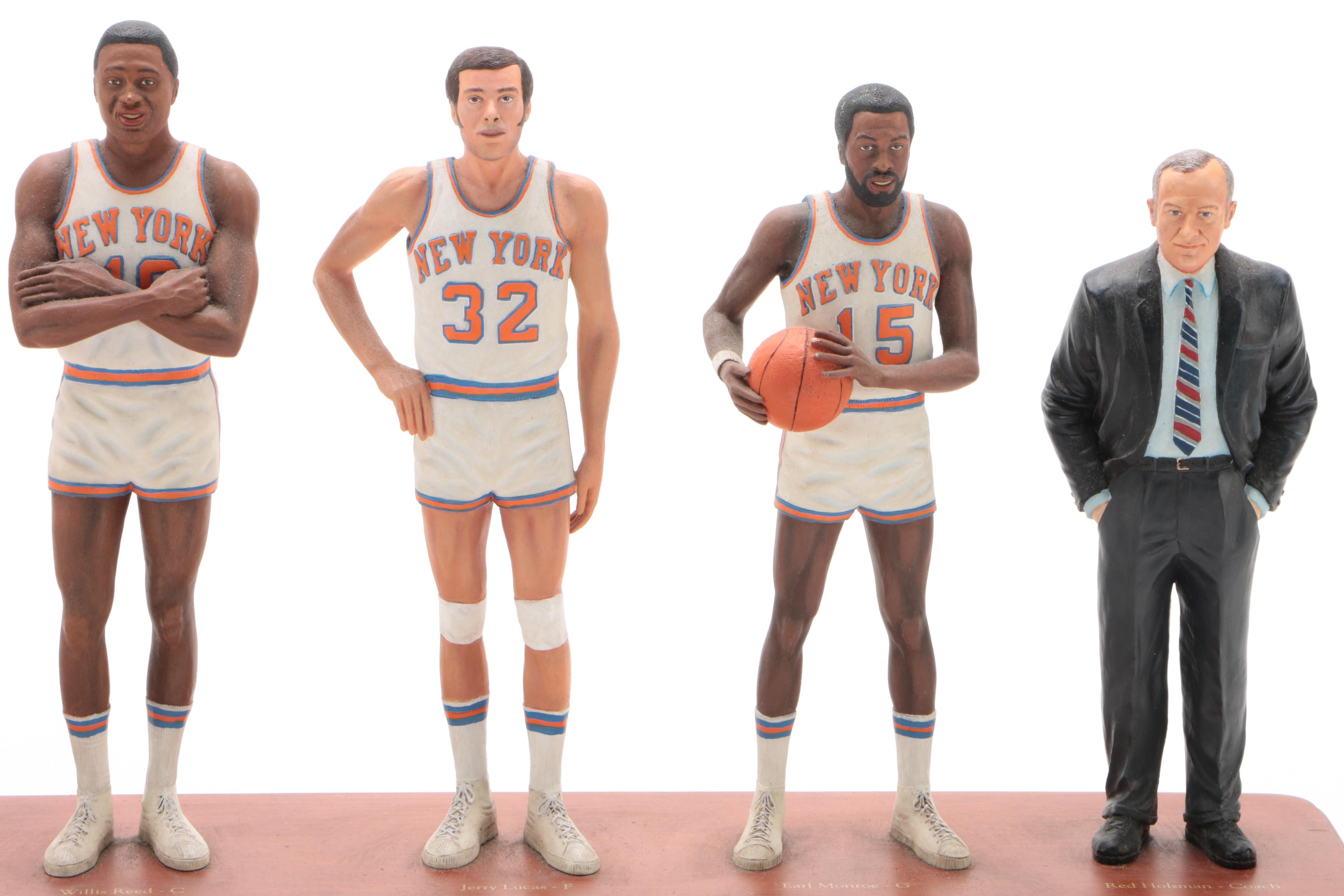 Danbury Mint Ceramic 1972-1973 NBA Champs New York Knicks Team Figurine, 2002