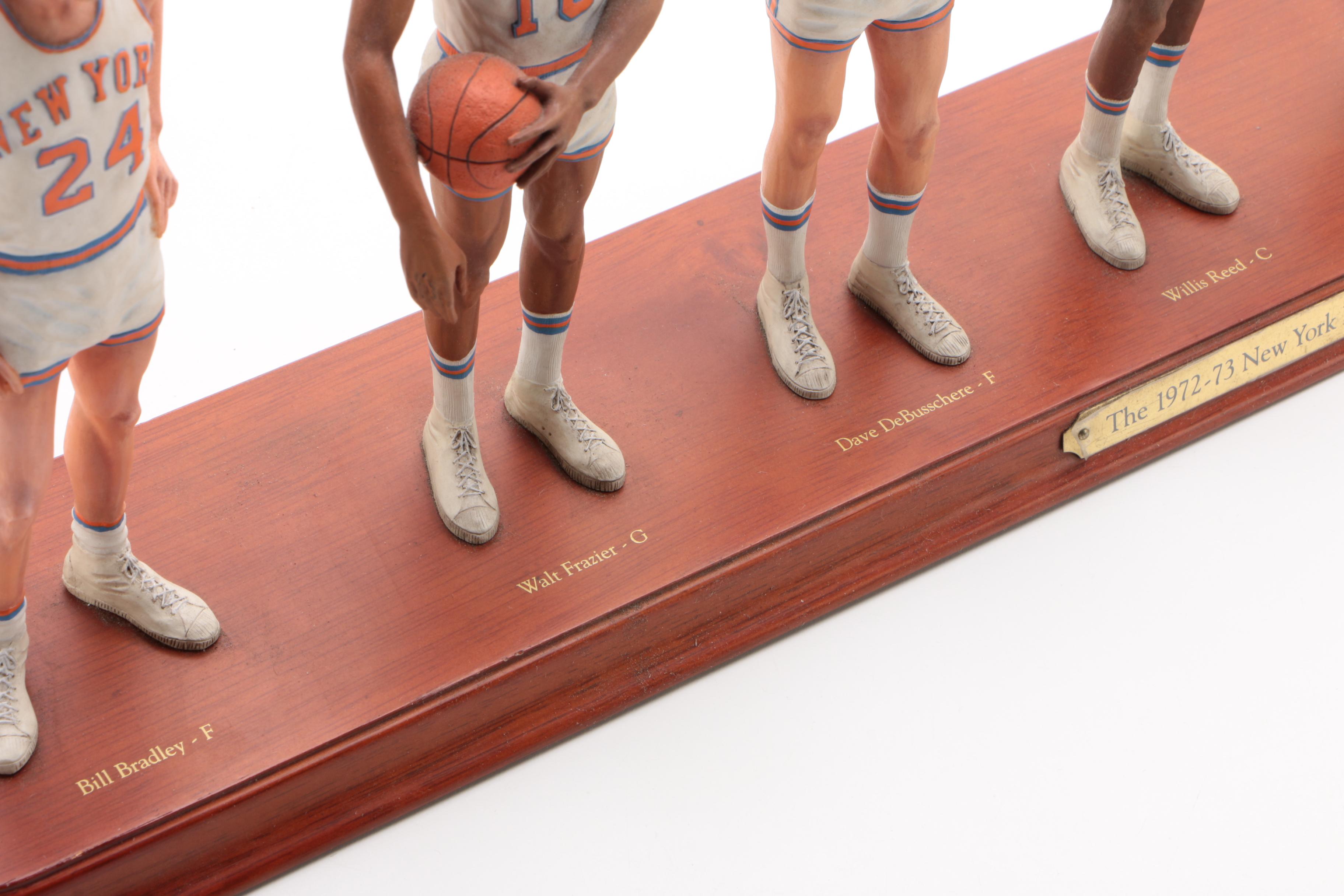 Danbury Mint Ceramic 1972-1973 NBA Champs New York Knicks Team Figurine, 2002