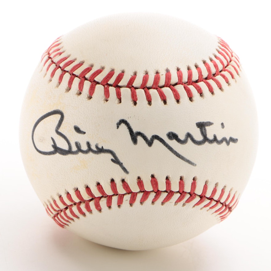 Billy Martin Signed American League Baseball