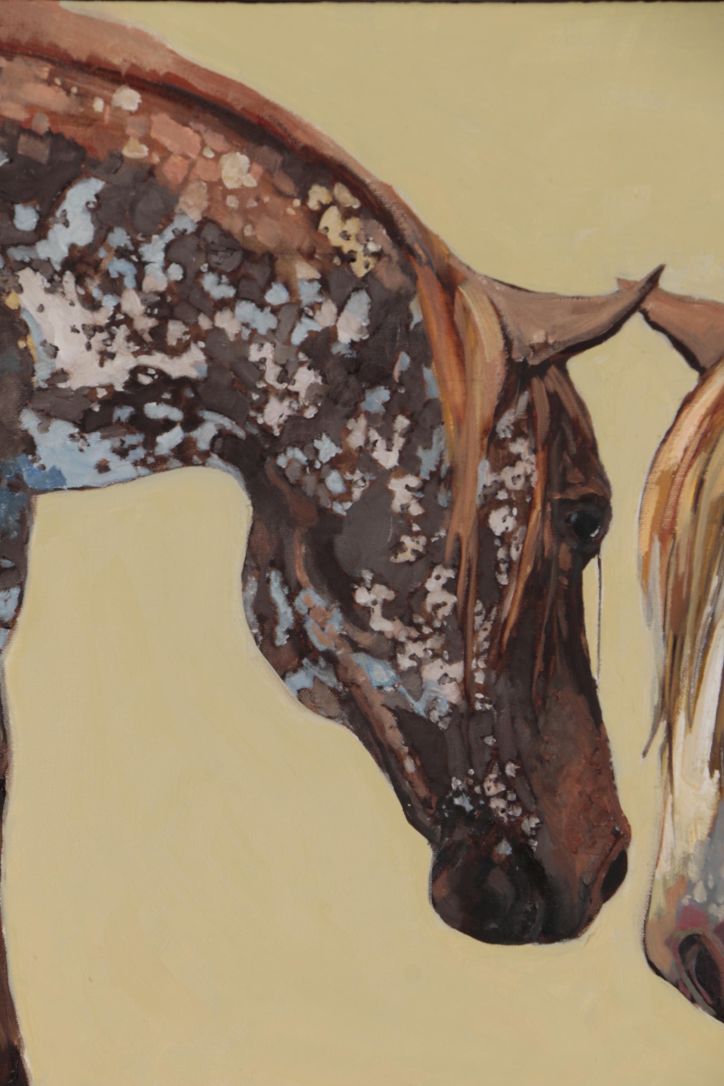 Monica Cascio Horse Oil Painting "Soul Mates"