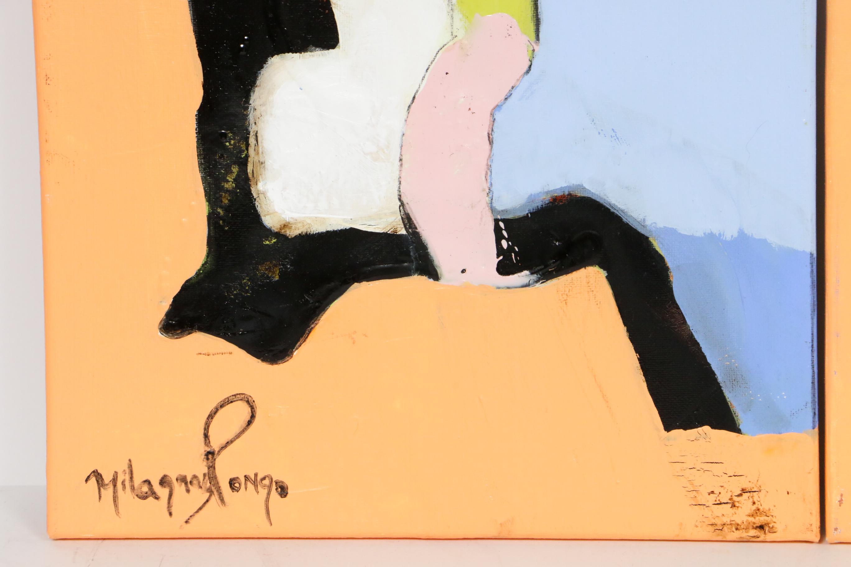 Milagros Pongo Abstract Mixed Media Paintings