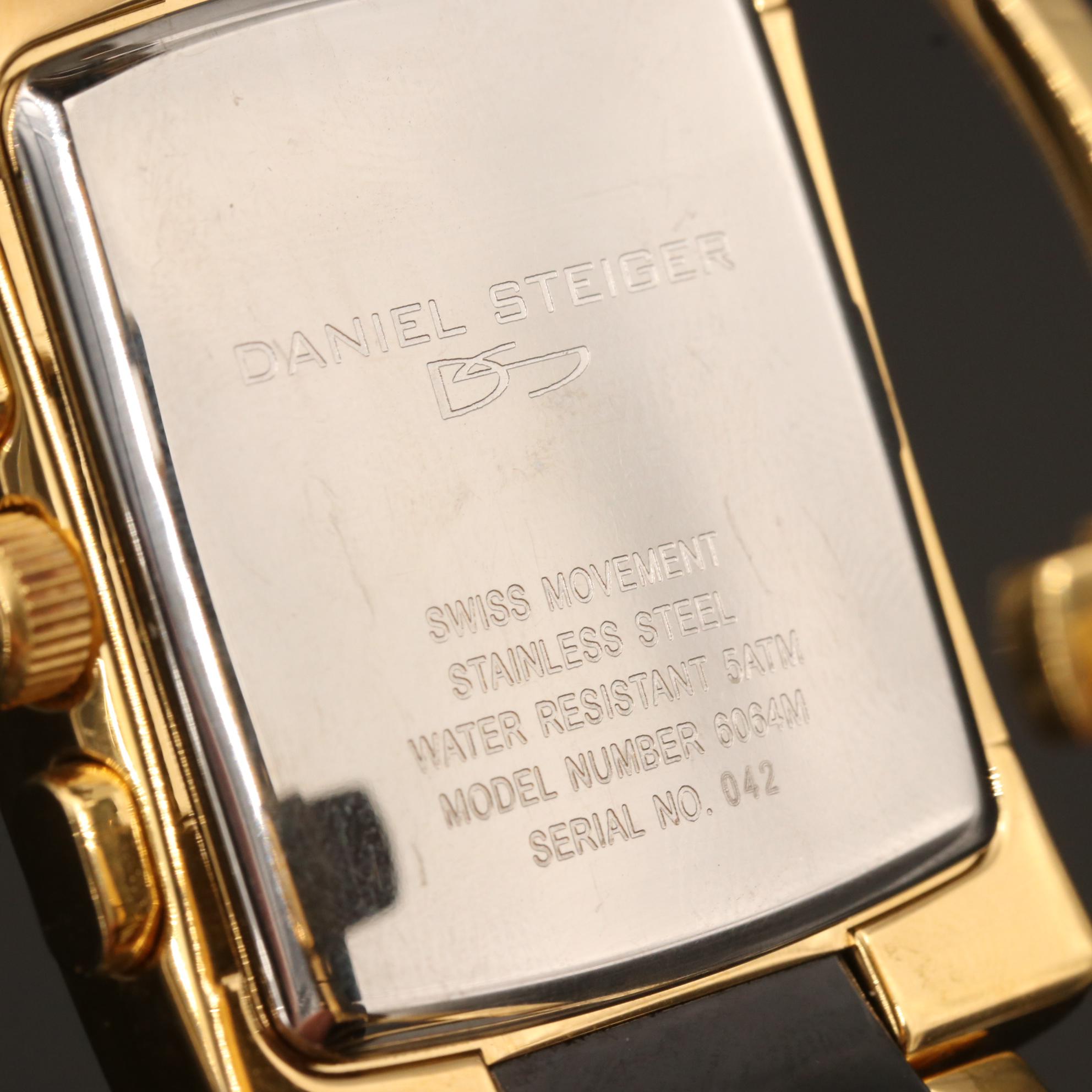 Daniel Steiger Deco Ceramic and Stainless Steel Quartz Chronograph Watch