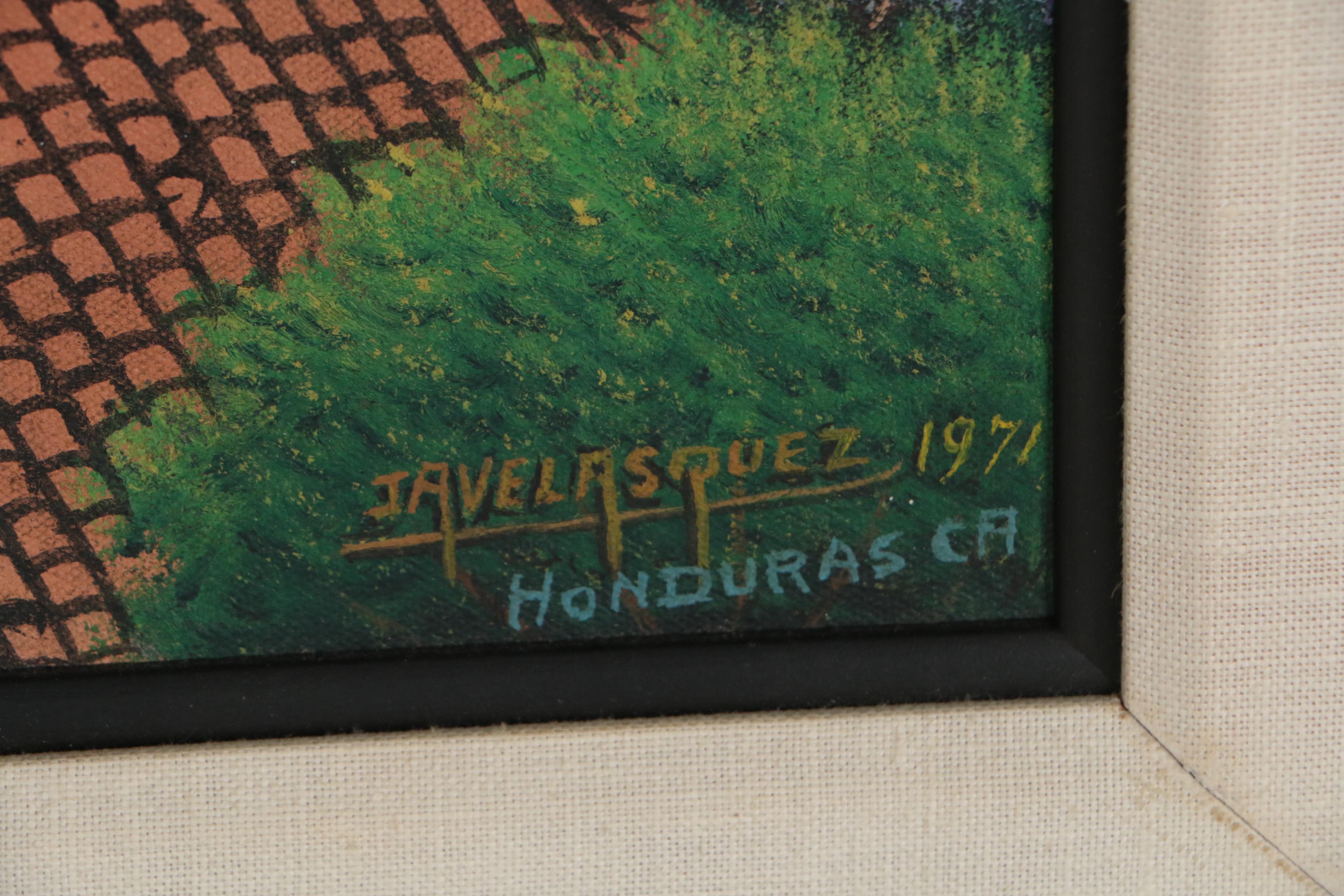 Jose Antonio Velasquez Oil Painting, 1971