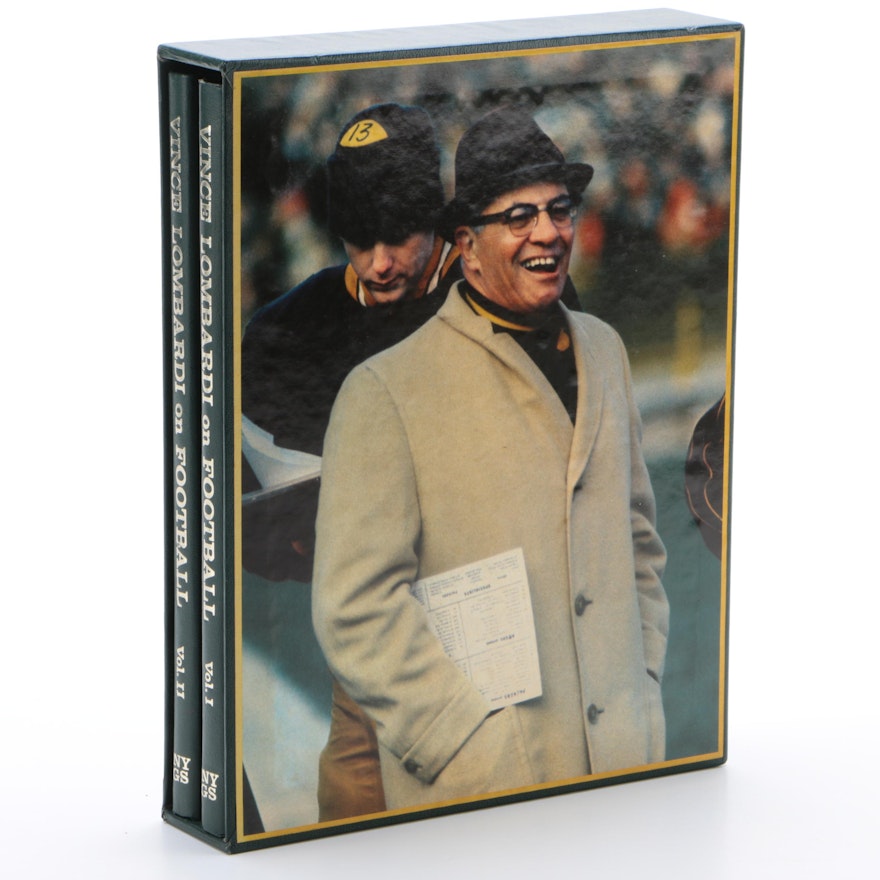 First Printing "Vince Lombardi on Football" Two Volume Set, 1973