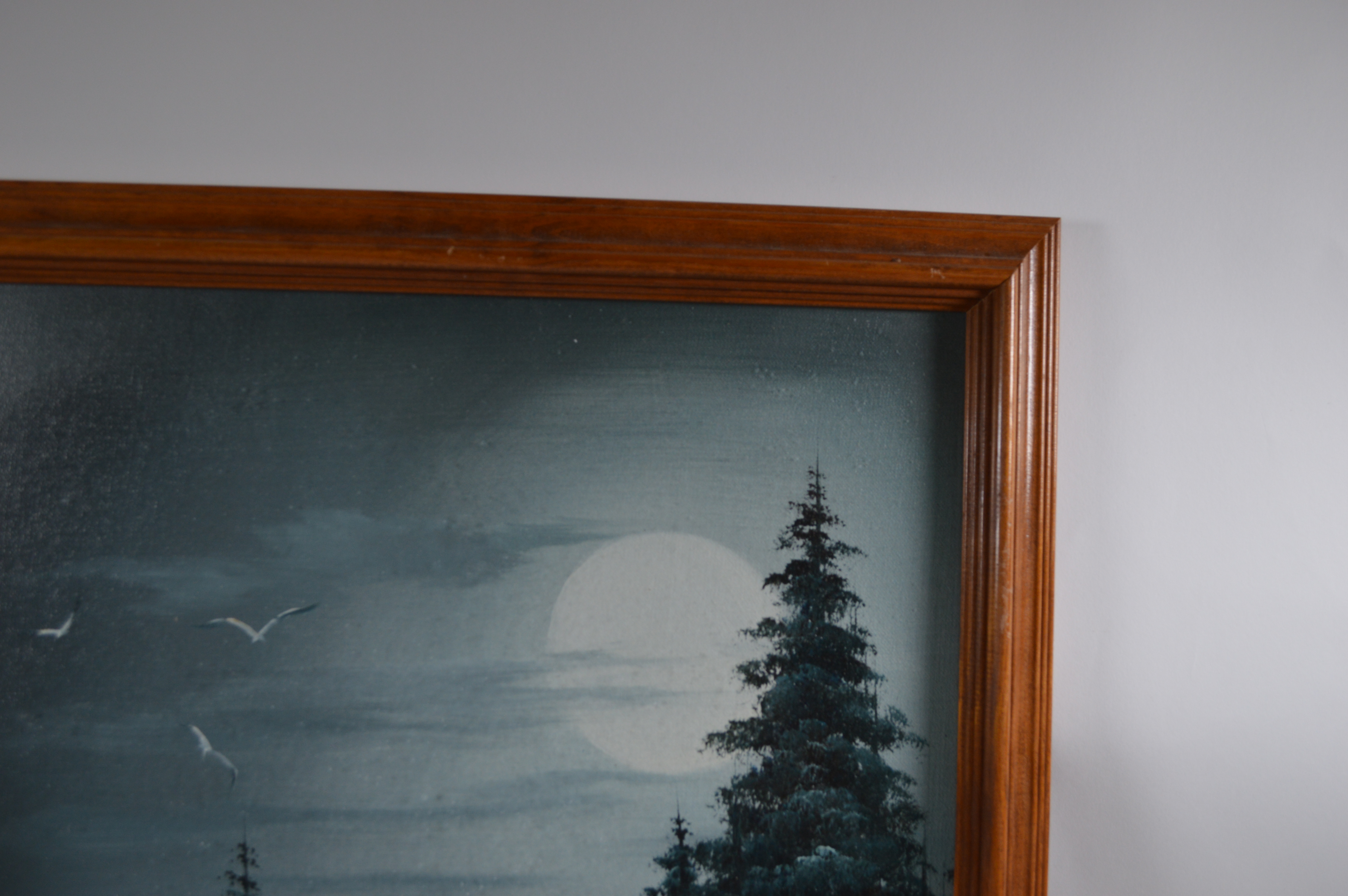 T. Travis Oil Painting of Mill and Pond