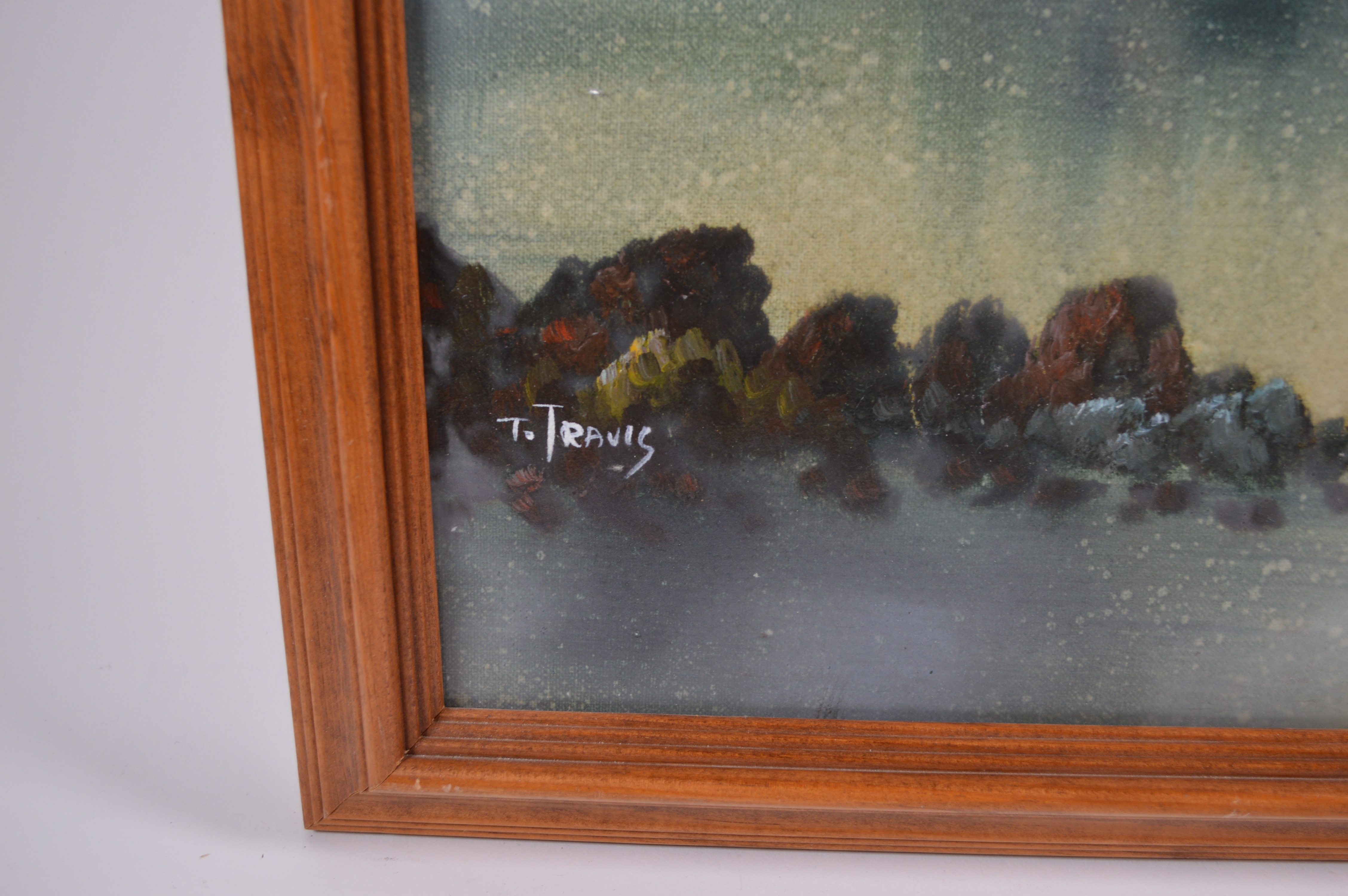 T. Travis Oil Painting of Mill and Pond