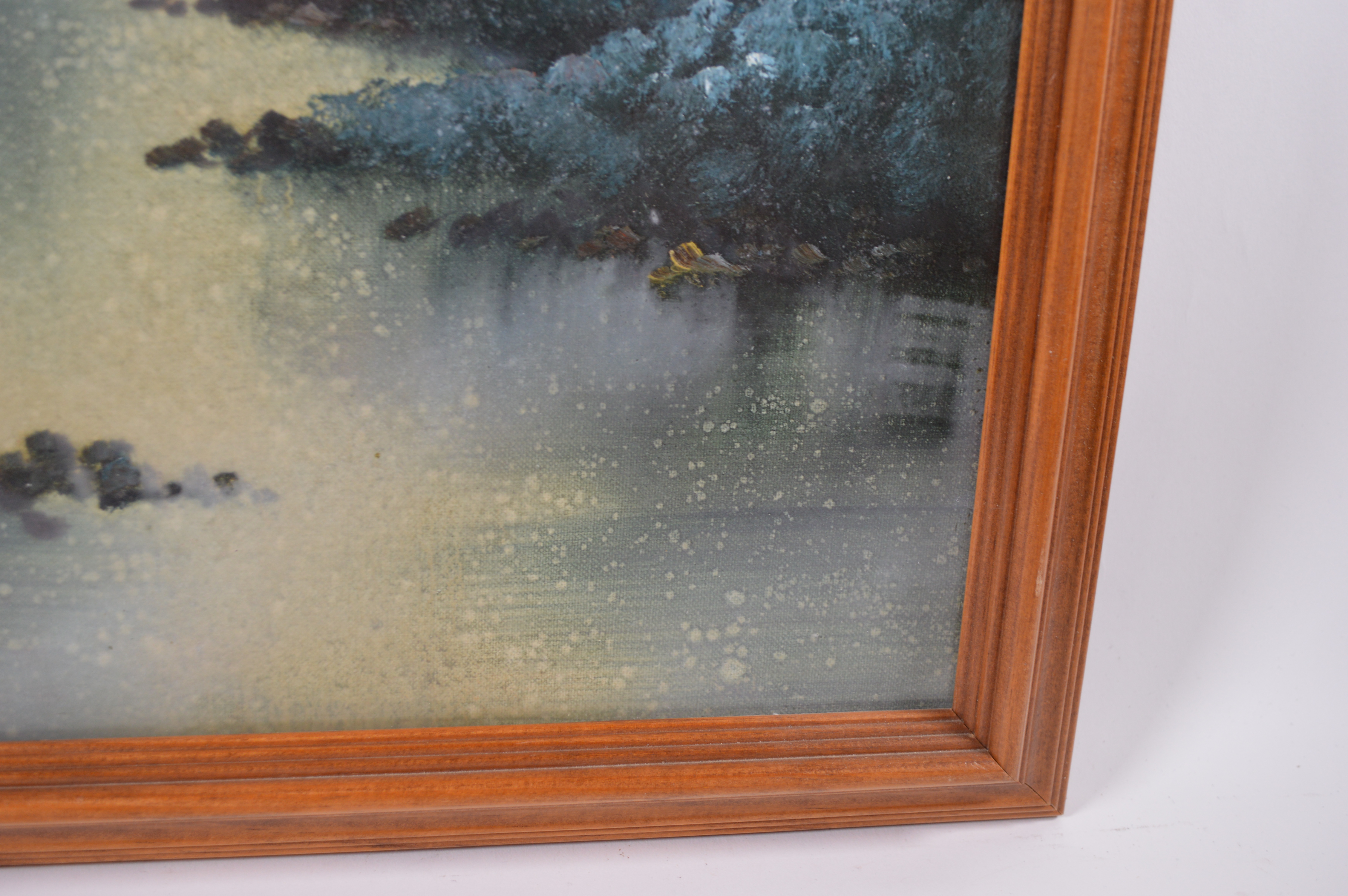 T. Travis Oil Painting of Mill and Pond