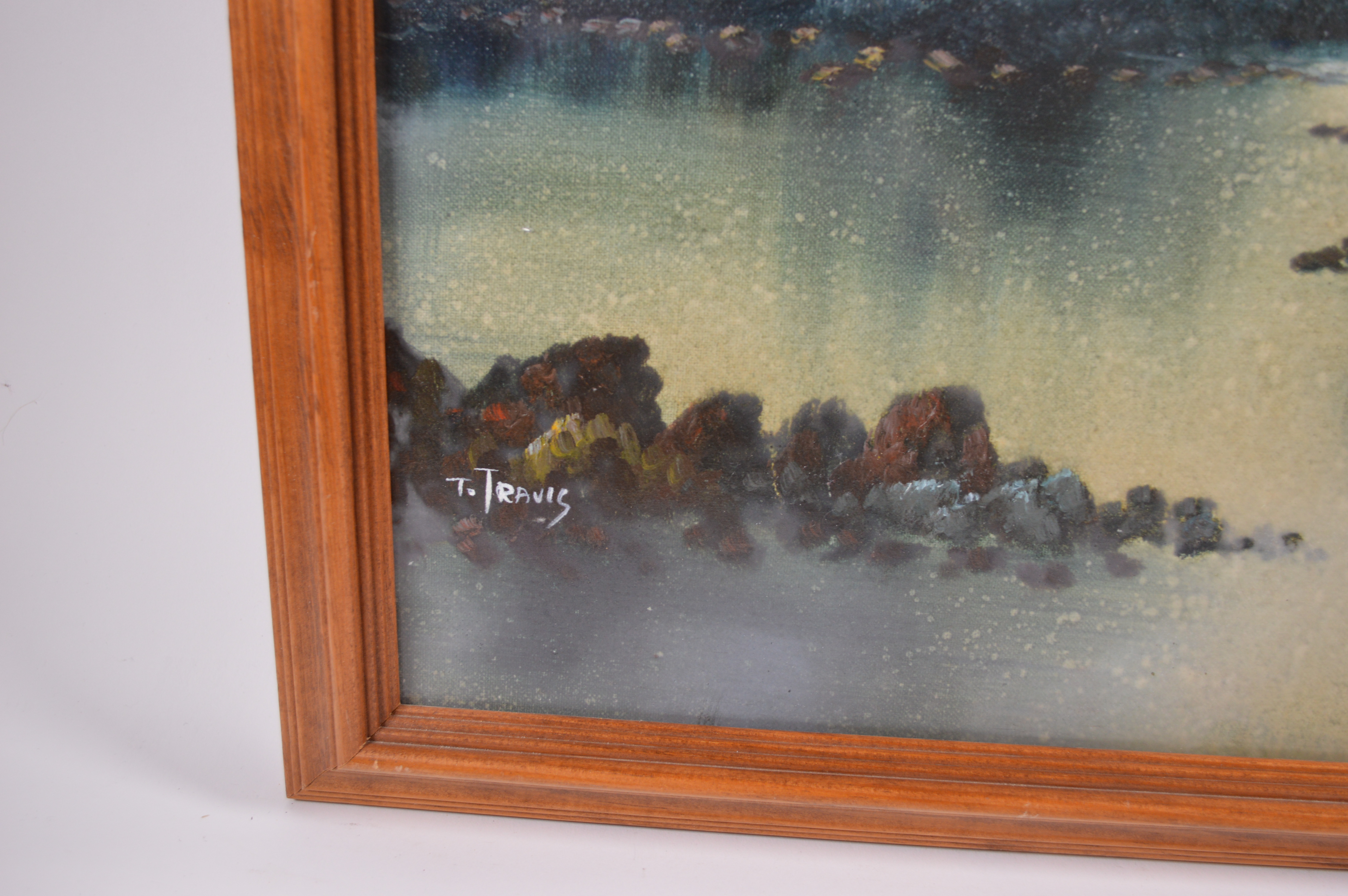 T. Travis Oil Painting of Mill and Pond