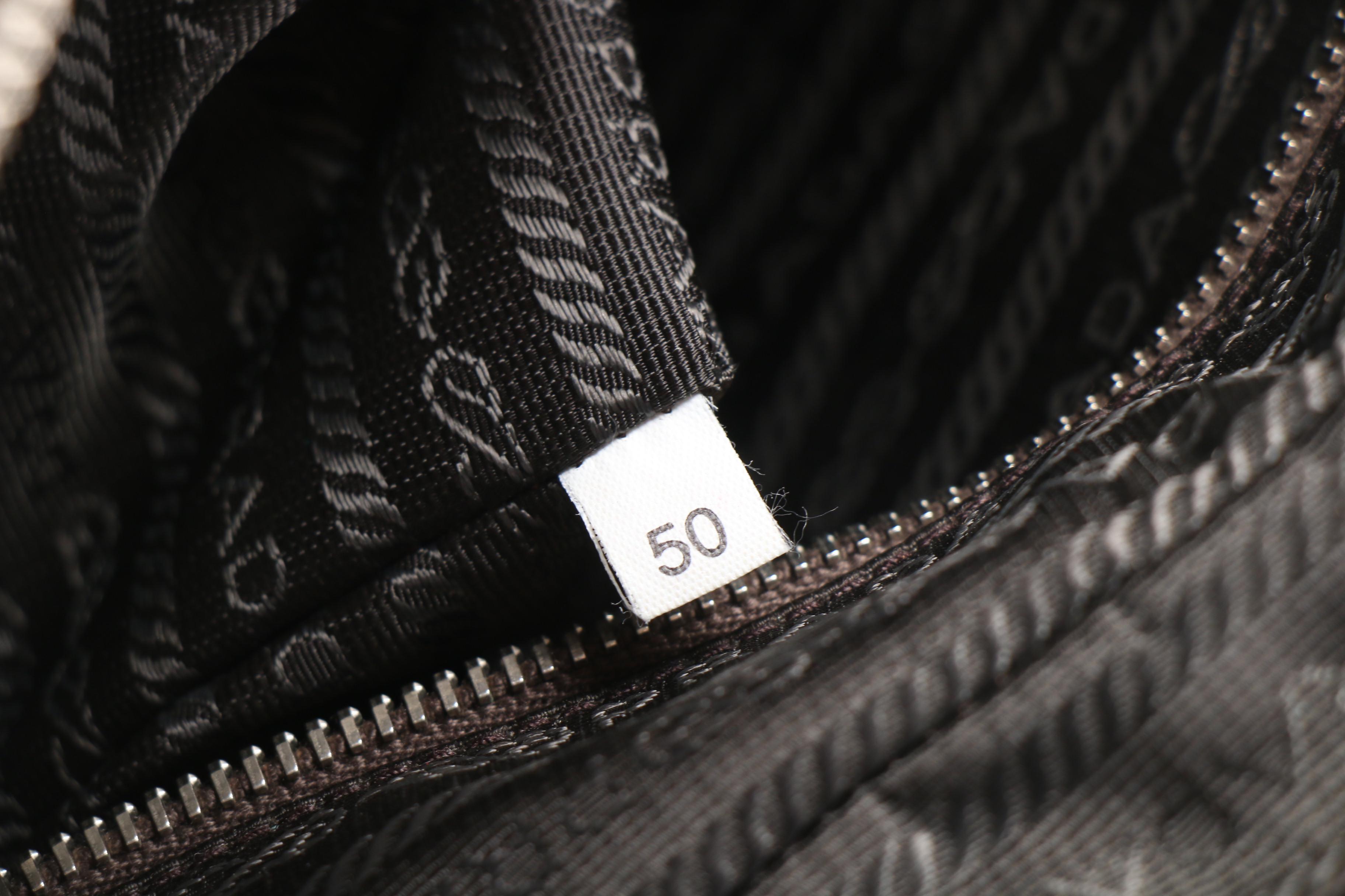 Prada Metallic Pewter Saffiano Leather Satchel