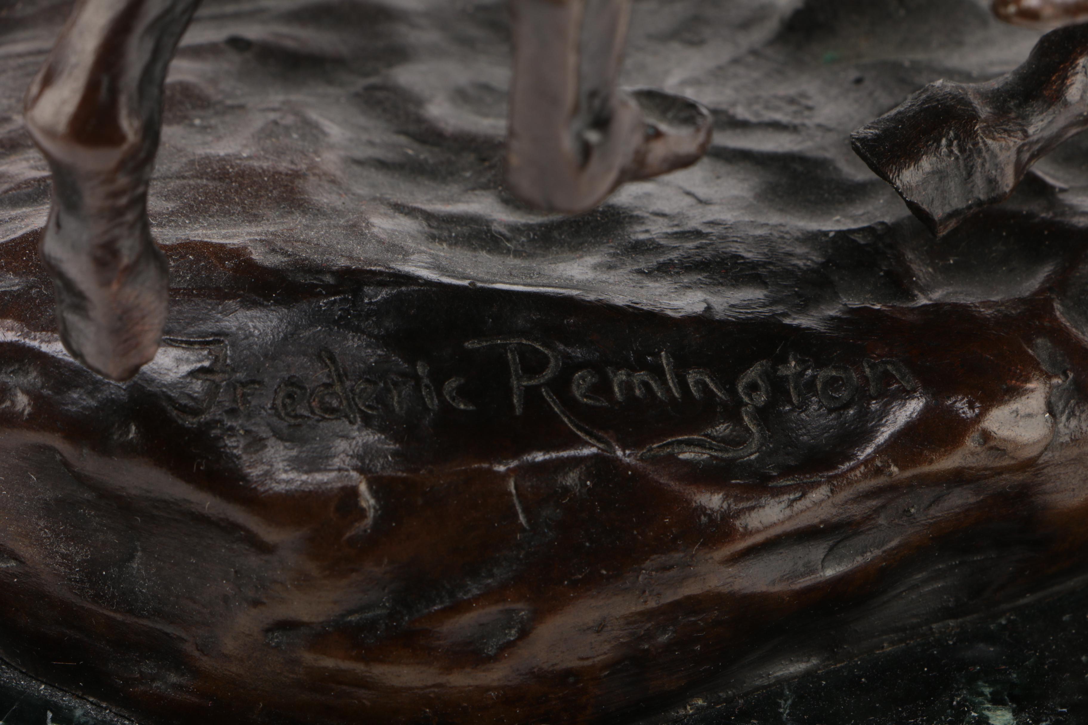 Reproduction Frederic Remington "Coming Through The Rye" Bronze Sculpture