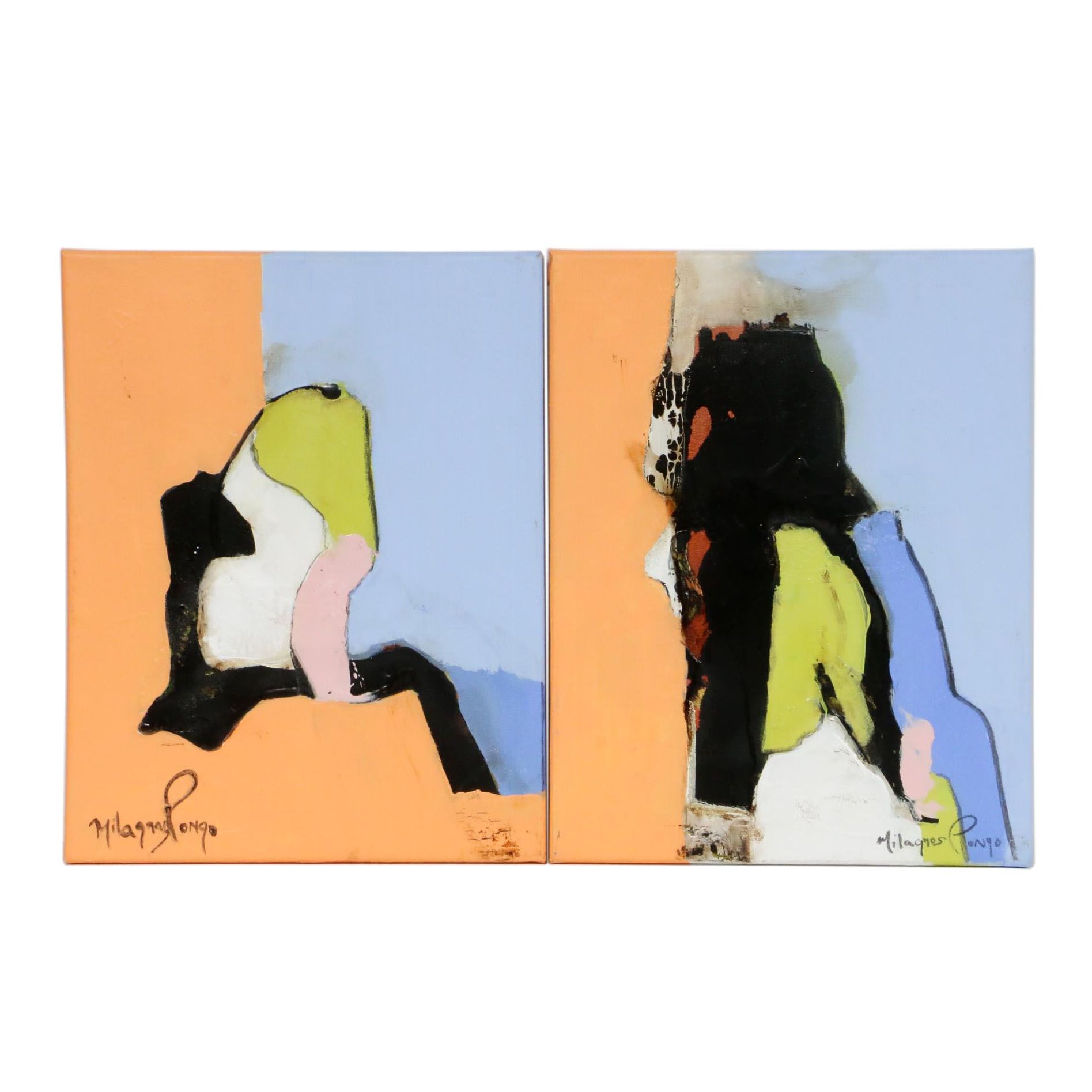 Milagros Pongo Abstract Mixed Media Paintings