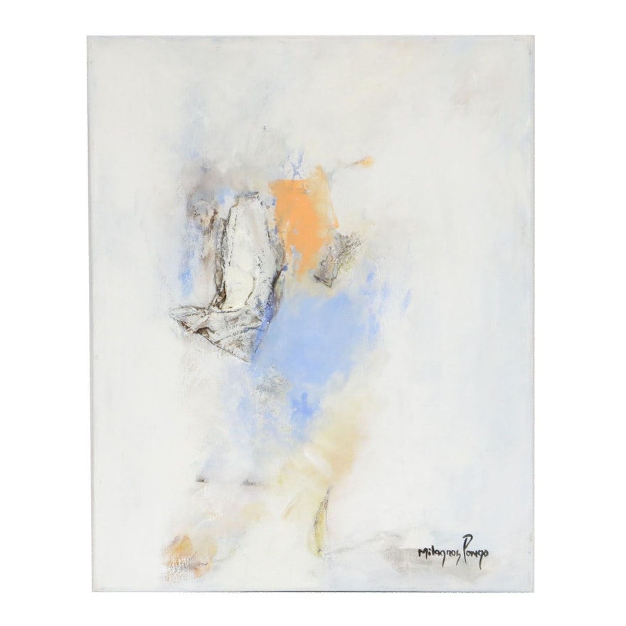 Milagros Pongo Abstract Mixed Media Painting